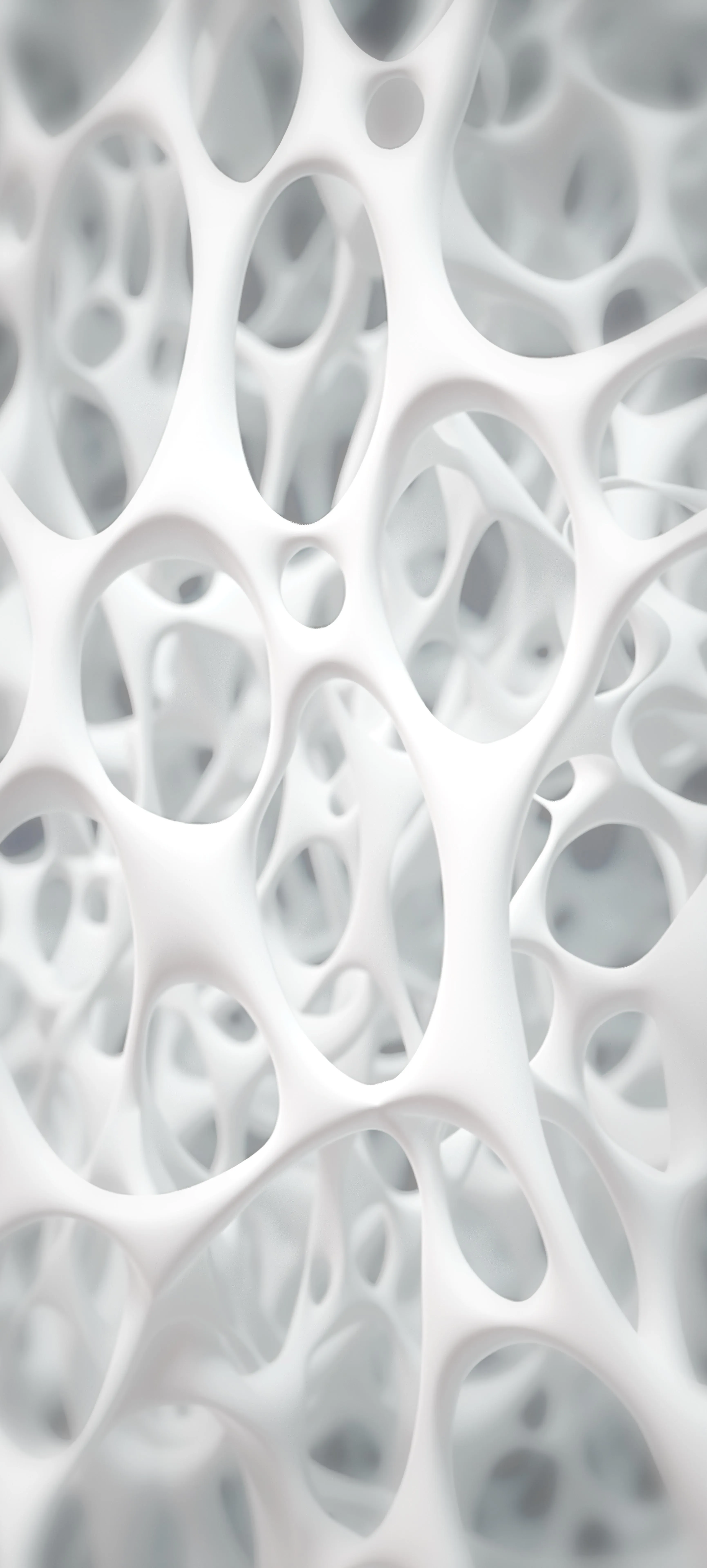 Close Up of White Abstract Sculpture with Round Holes
