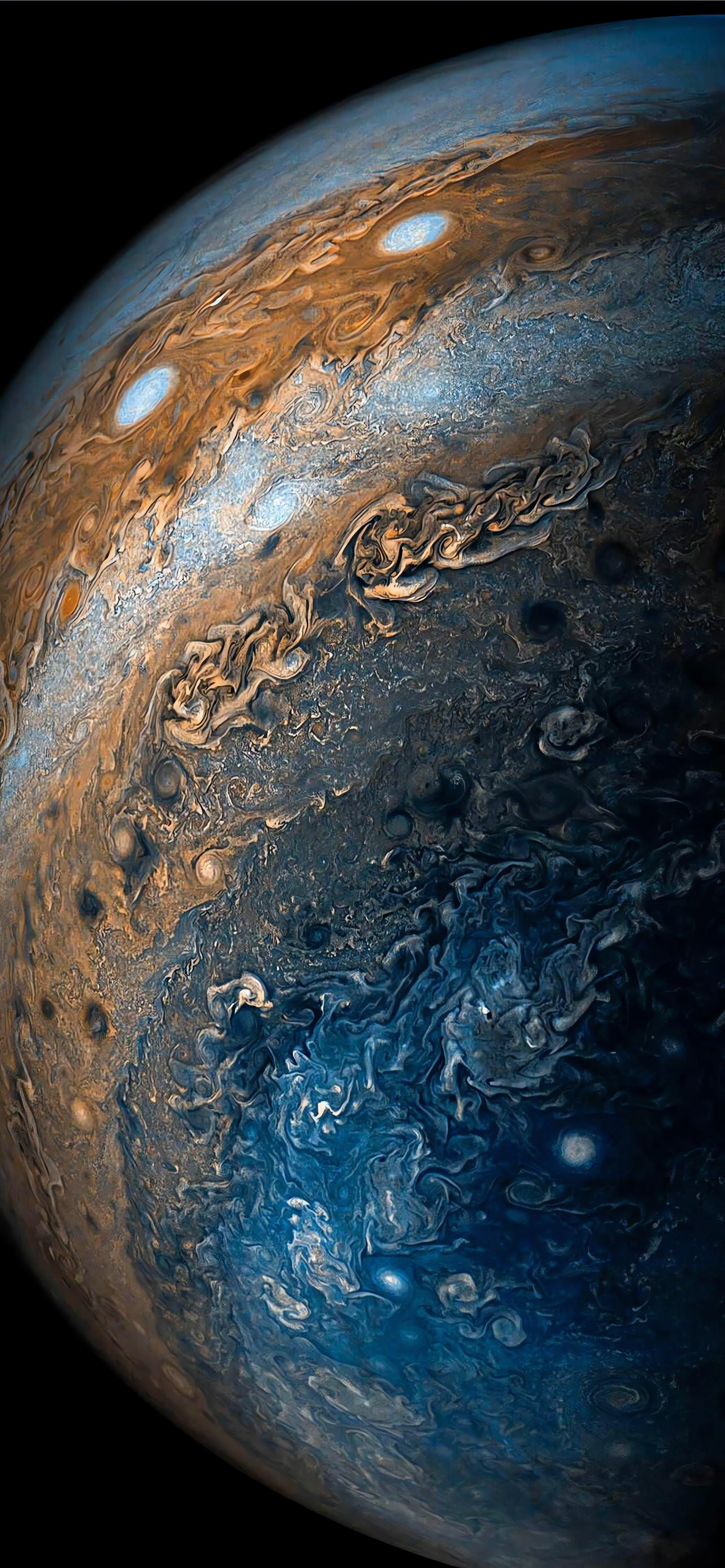 Close Up View of Planet Jupiter with Cloud Details Image