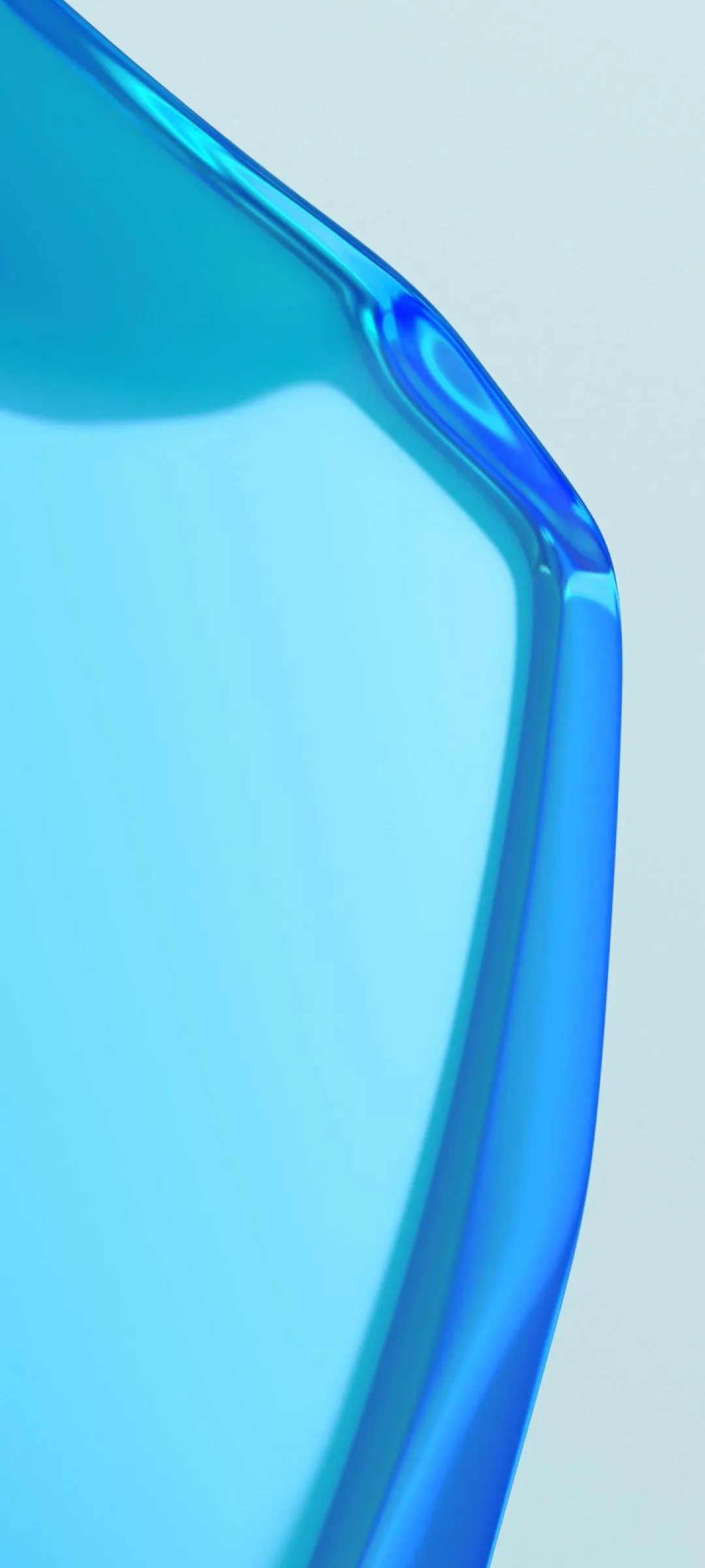 Closeup of Blue Glass Surface with Bright Light Wallpaper