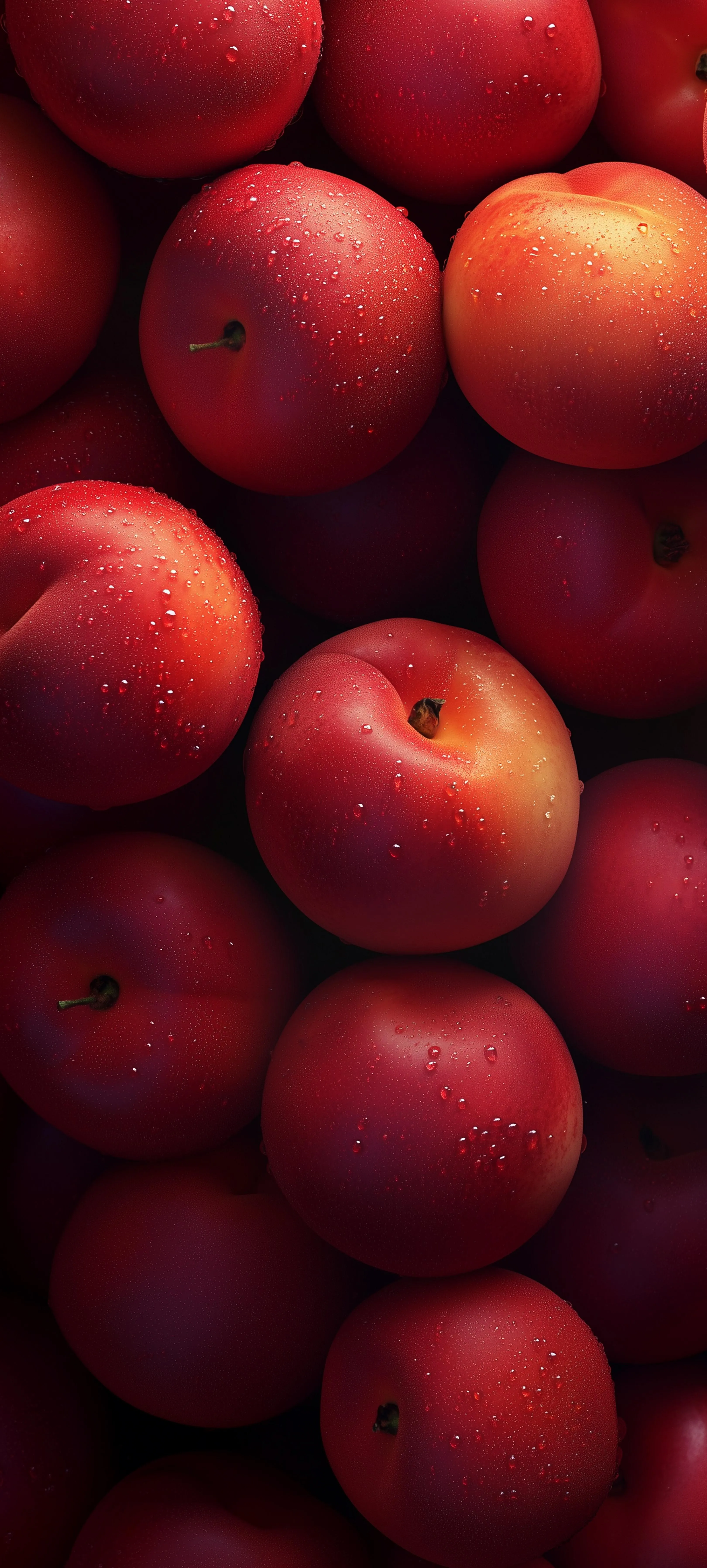 Closeup of Fresh Red Apples Piled Together Oppo Image