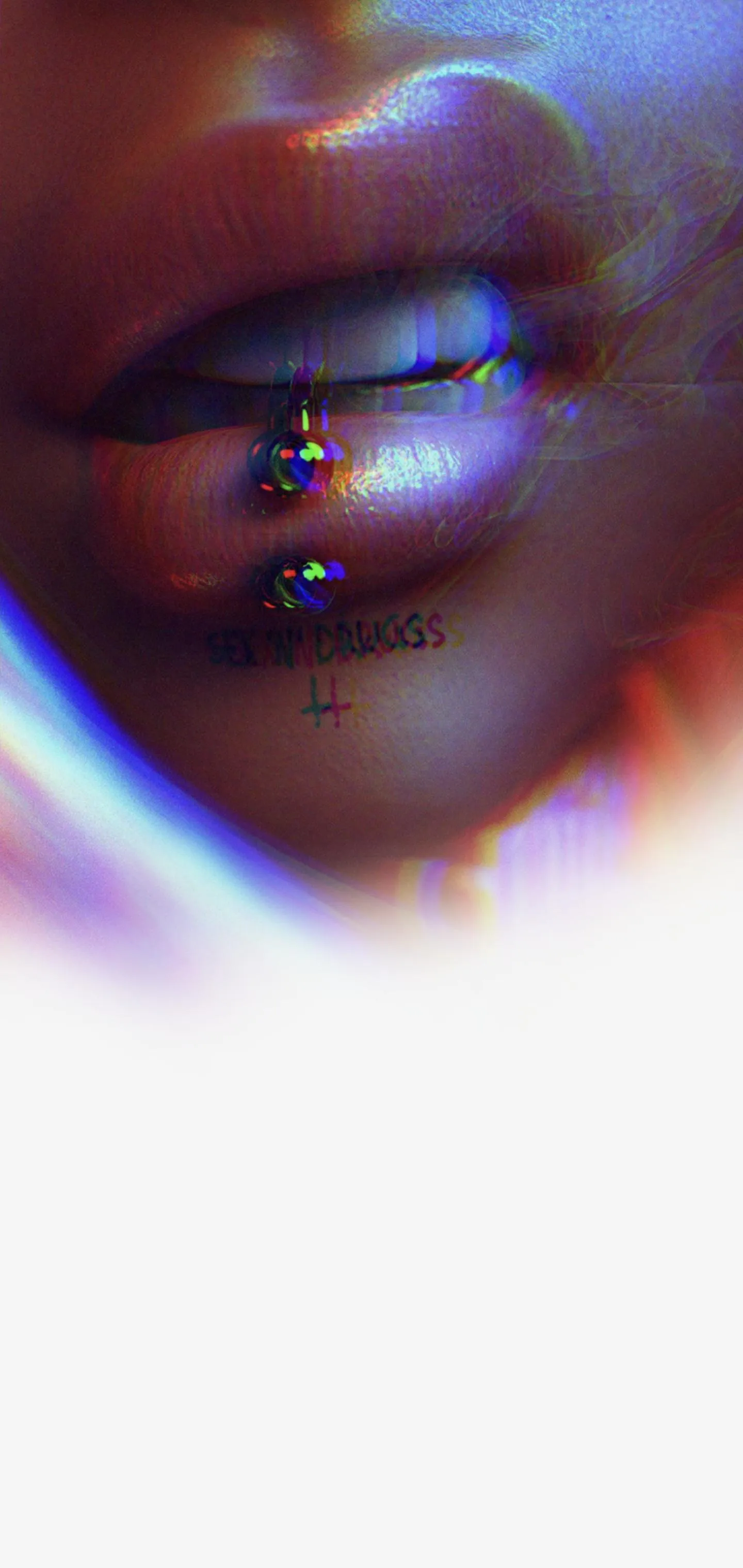 Closeup of lips with subtle glossy makeup look Wallpaper