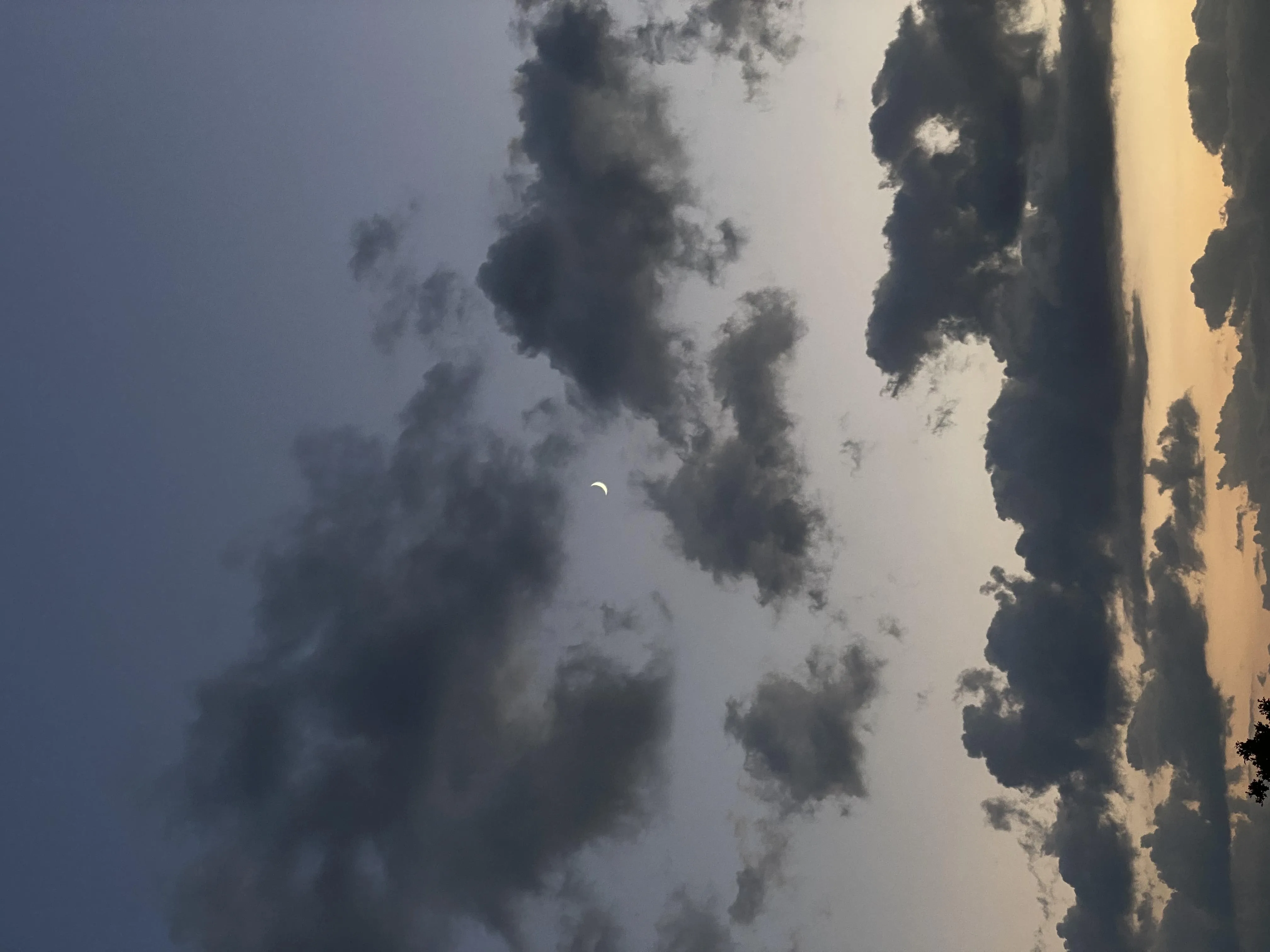 Cloudy Sky Over Calm Sea in Early Morning Coastal View