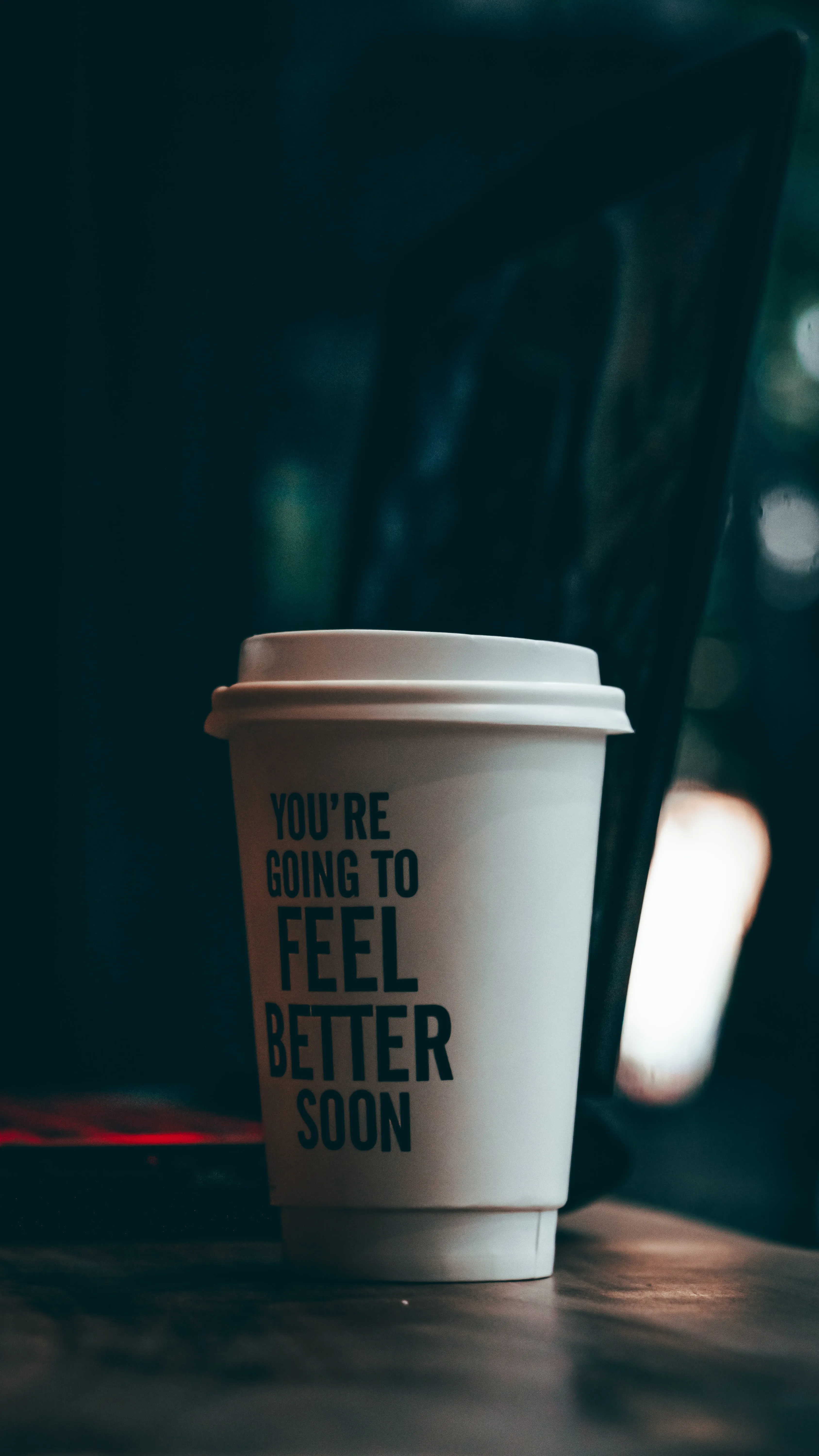 Coffee Cup with Morning Motivation Message Wallpaper
