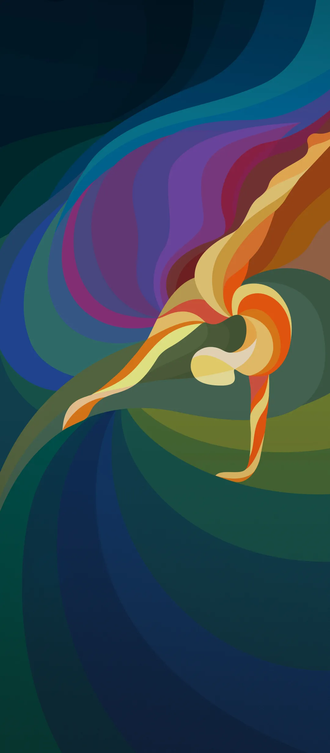 Color Flow Abstract Design for iPhone 13 Mini Wallpaper