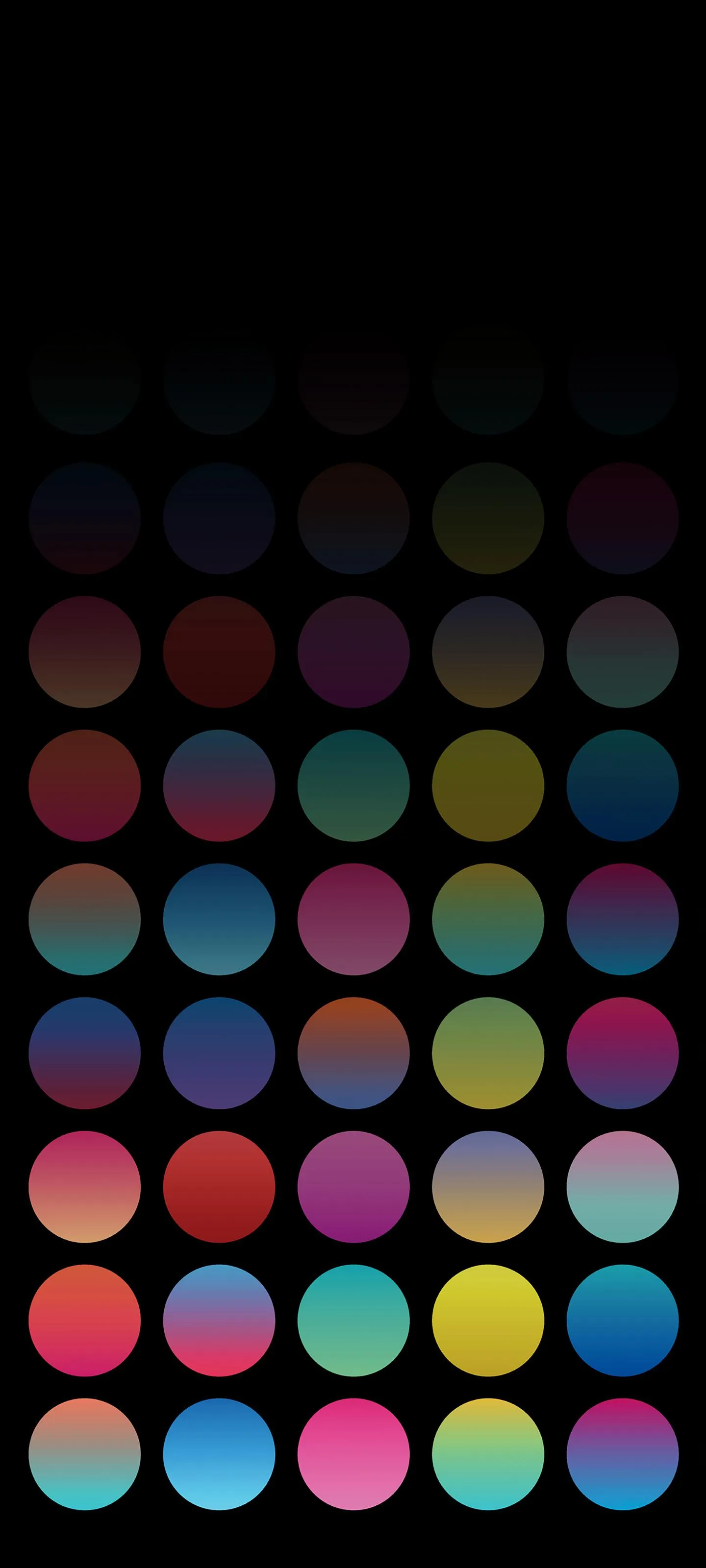 Color Palette Circles in Artistic Gradient Layout Wallpaper