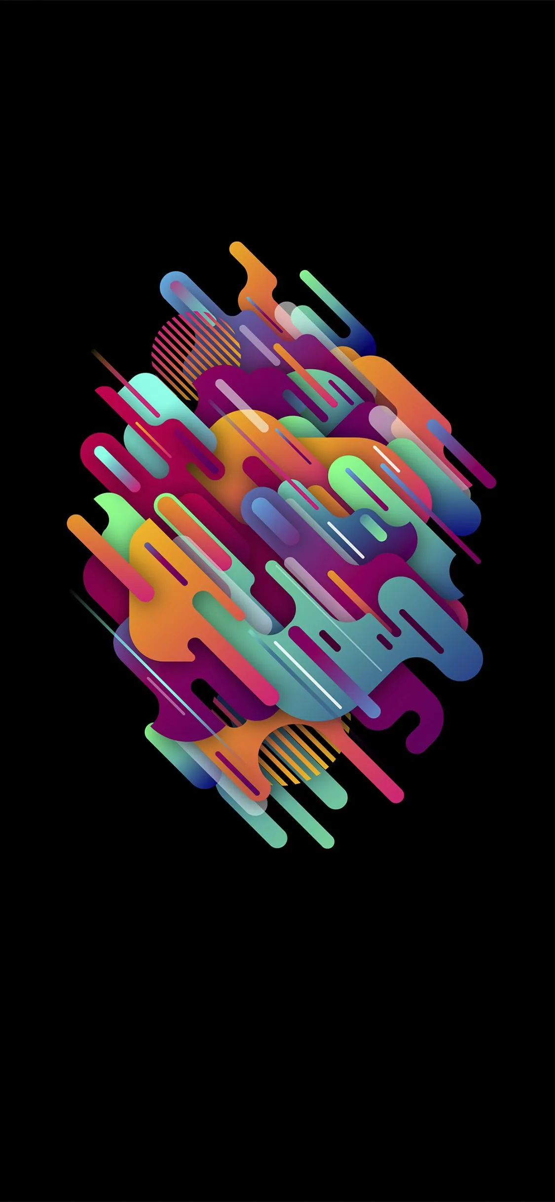 Colorful 3D Abstract Sphere Pattern Mobile Design Wallpaper