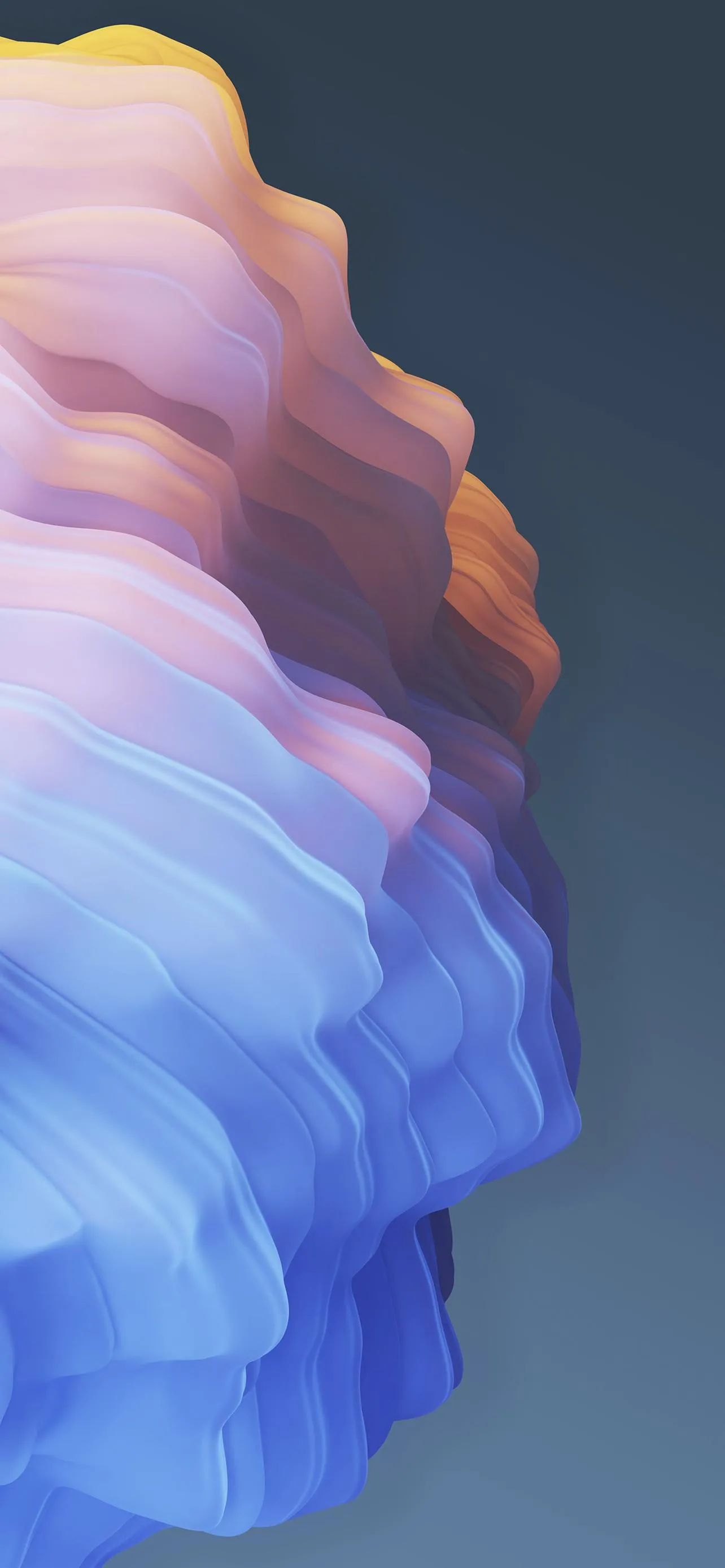 Colorful Abstract Floral 3D Fluid Shape Mobile Wallpaper