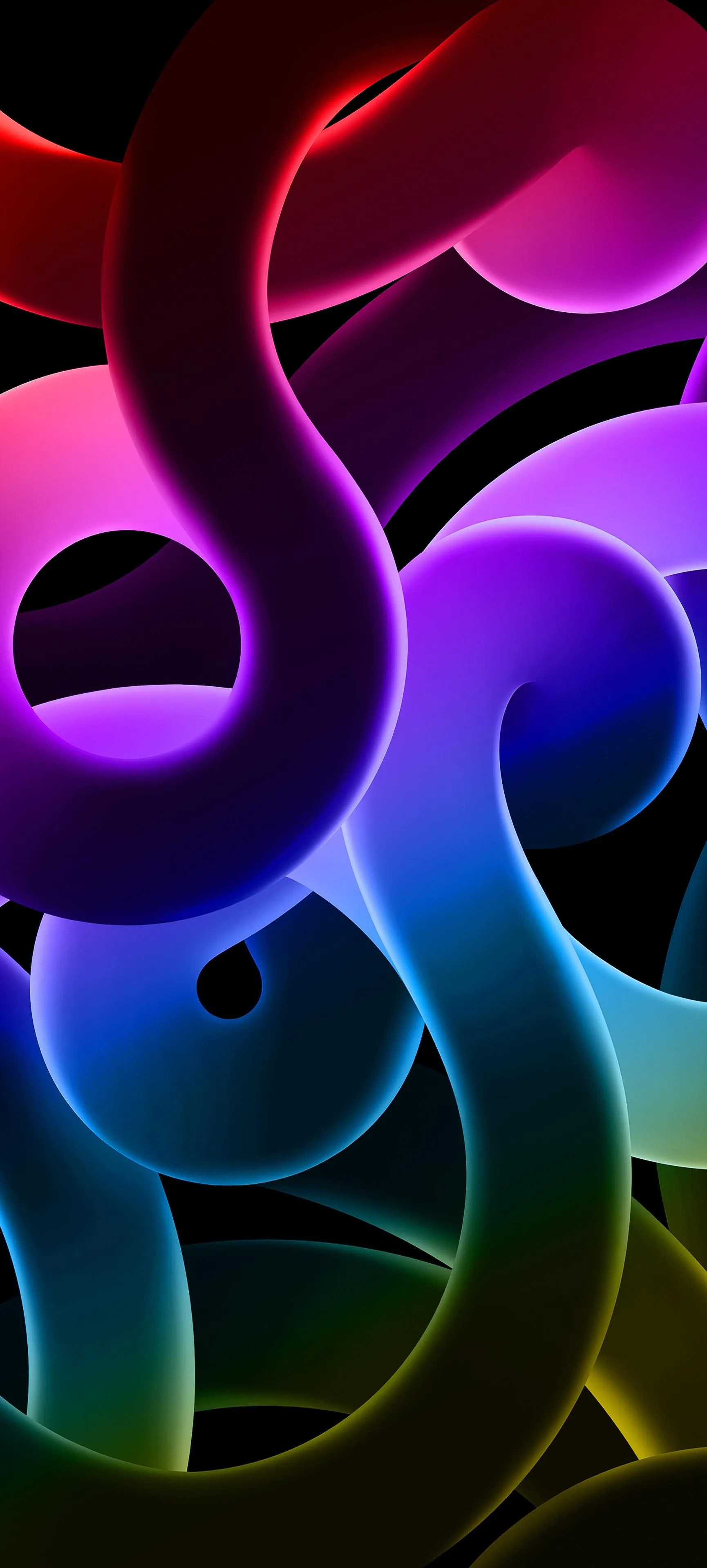 Colorful Abstract Music Notes On Black Background Waallpaper