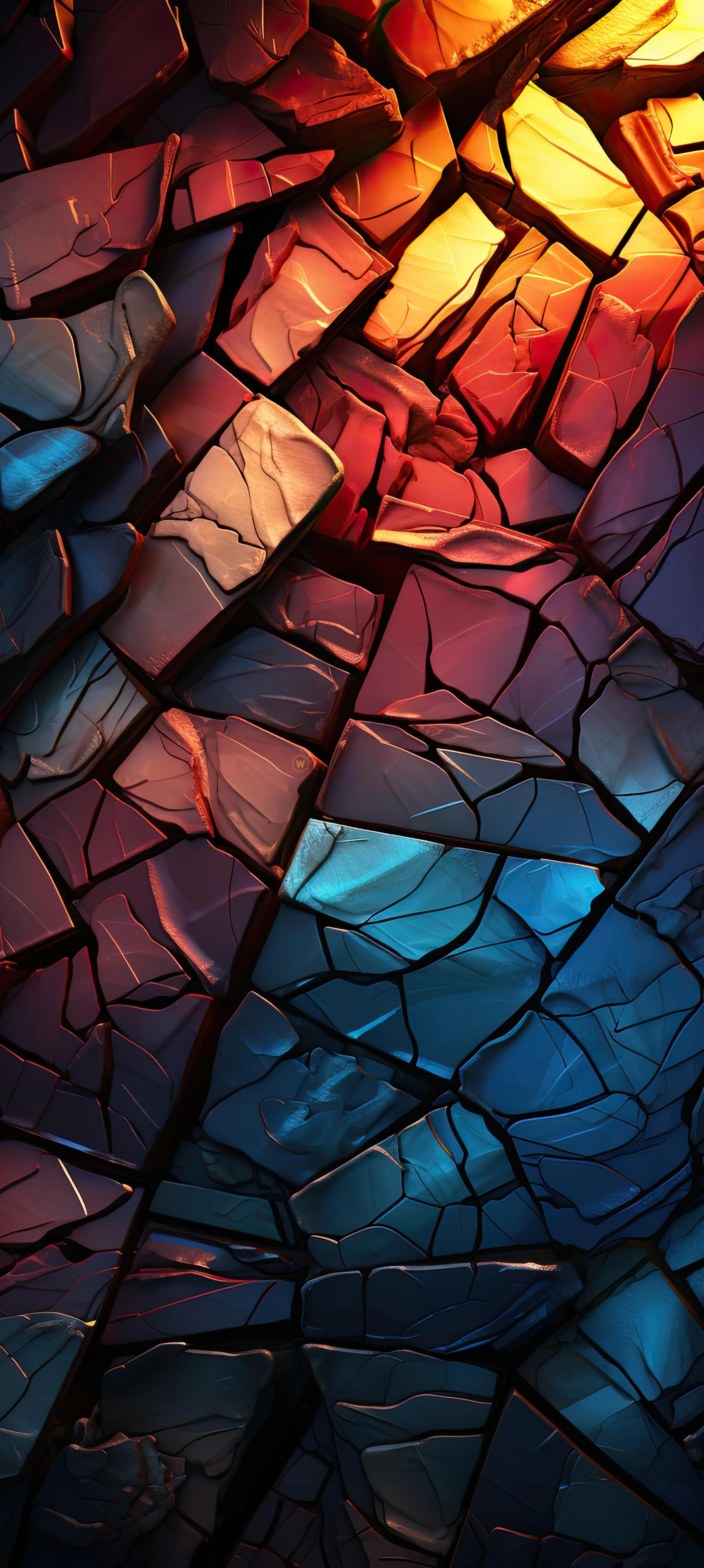 Colorful Abstract Pattern with Glass Tile Texture Wallpaper