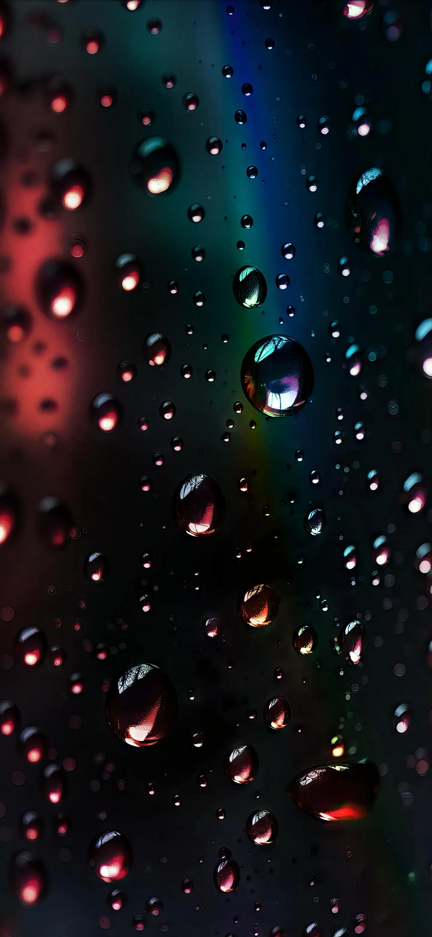 Colorful Bokeh Lights on Black Background Wallpaper