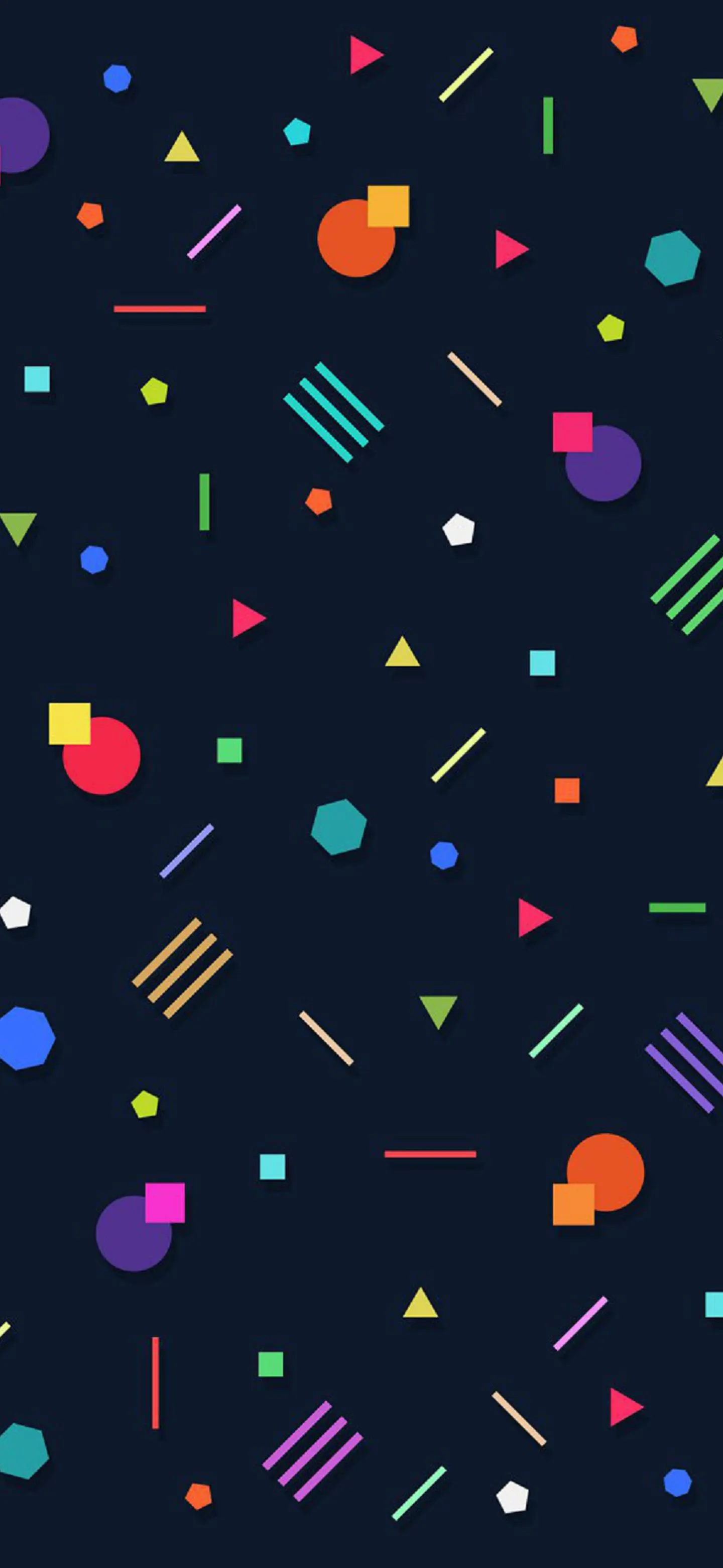 Colorful Confetti Pattern on Dark Modern Wallpaper