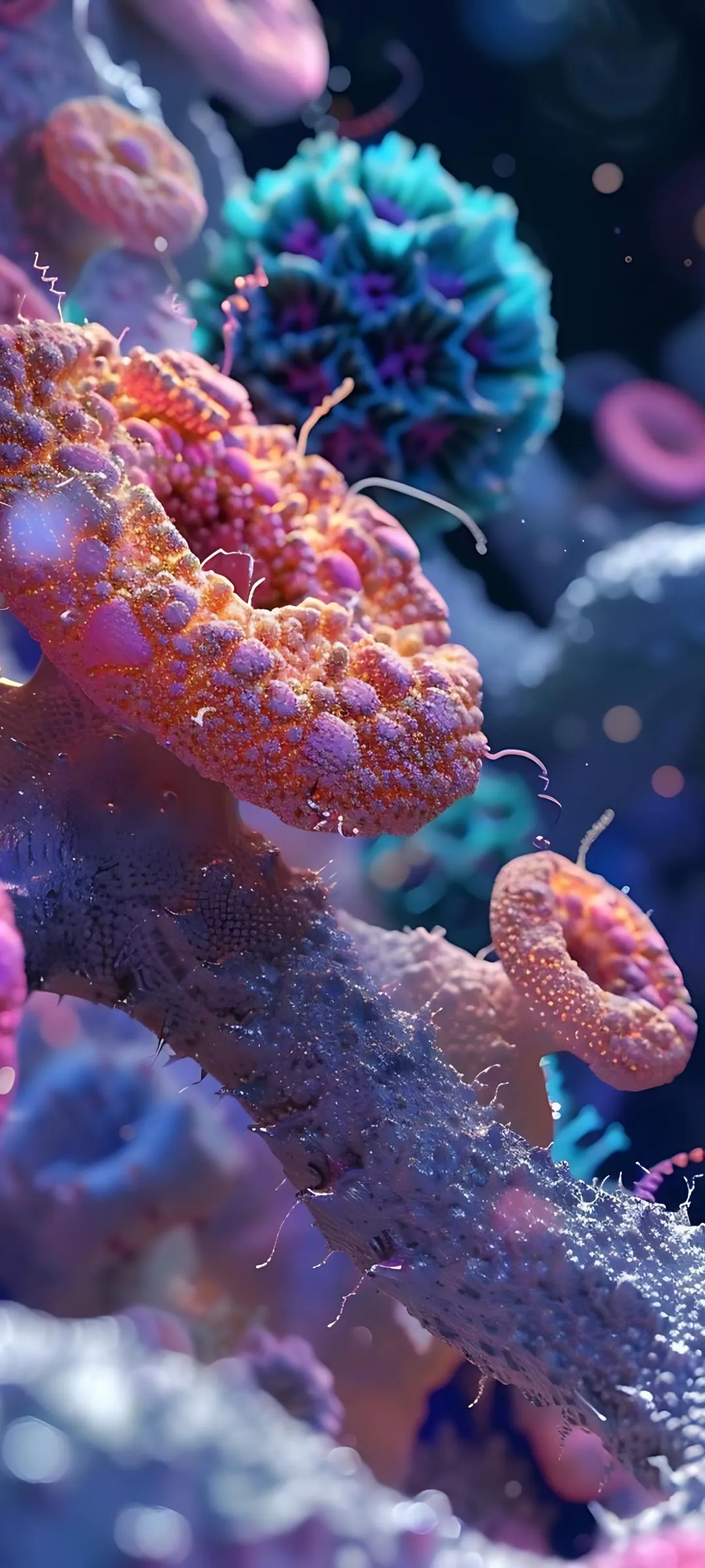 Colorful Coral Reef With Various Marine Life Underwater