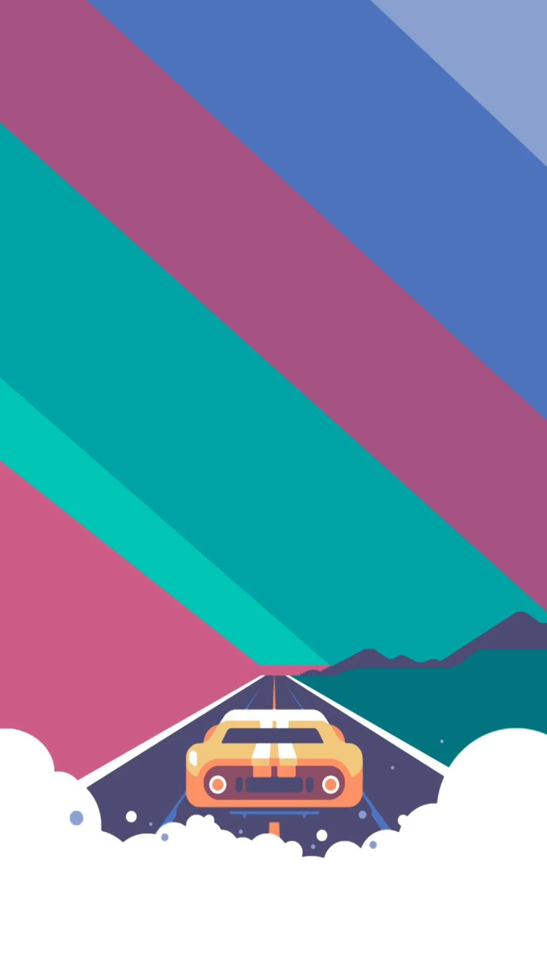 Colorful Geometric Stripes Bright Modern Mobile Wallpaper