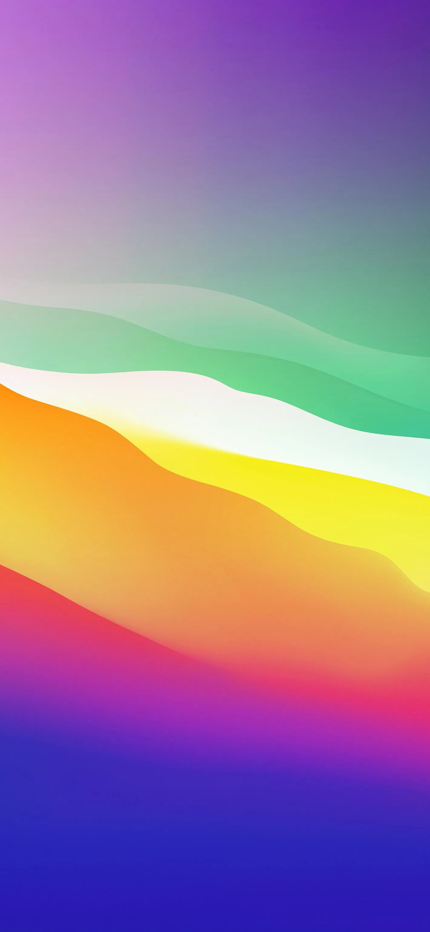 Colorful Gradient Waves Creating Digital Abstract Wallpaper