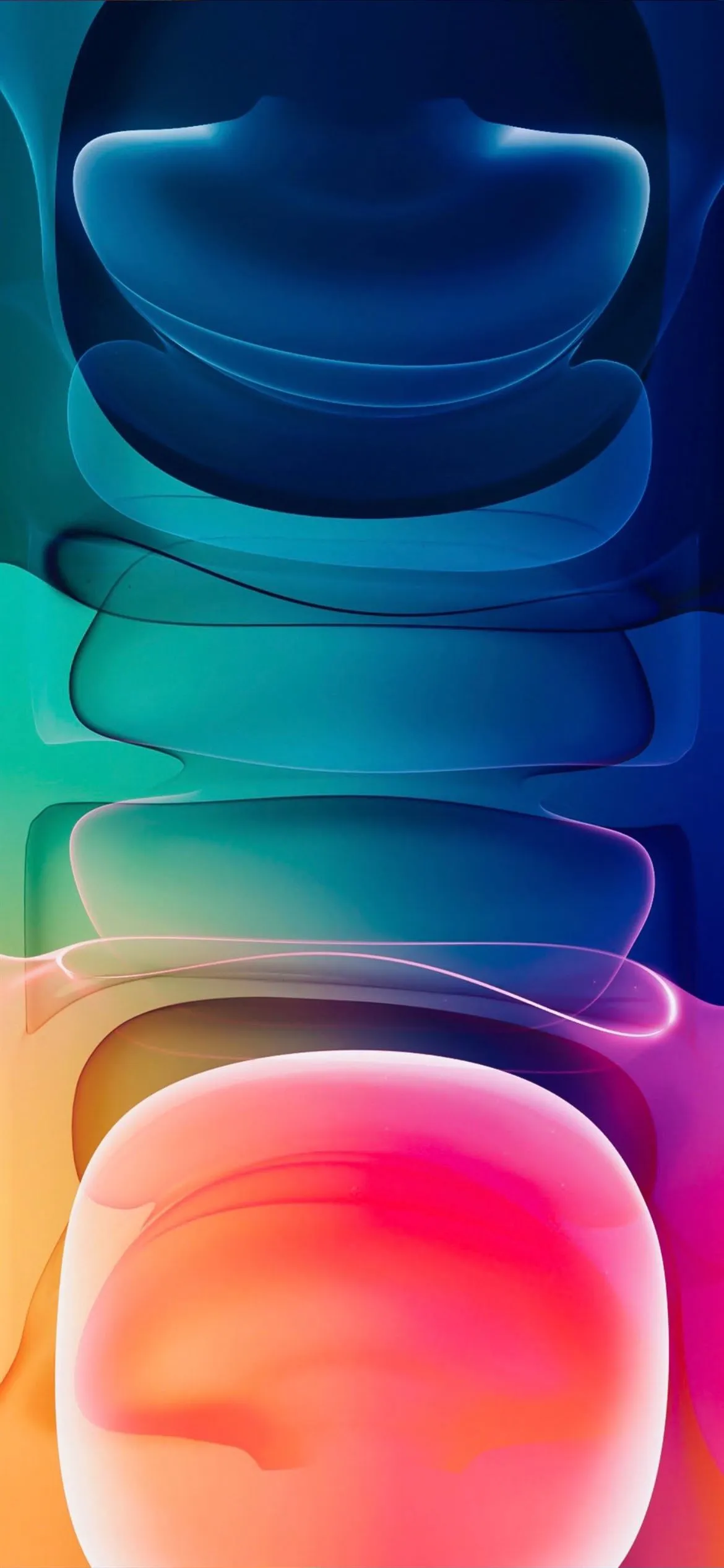 Colorful Layers in Modern 3D Abstract Design Wallpaper
