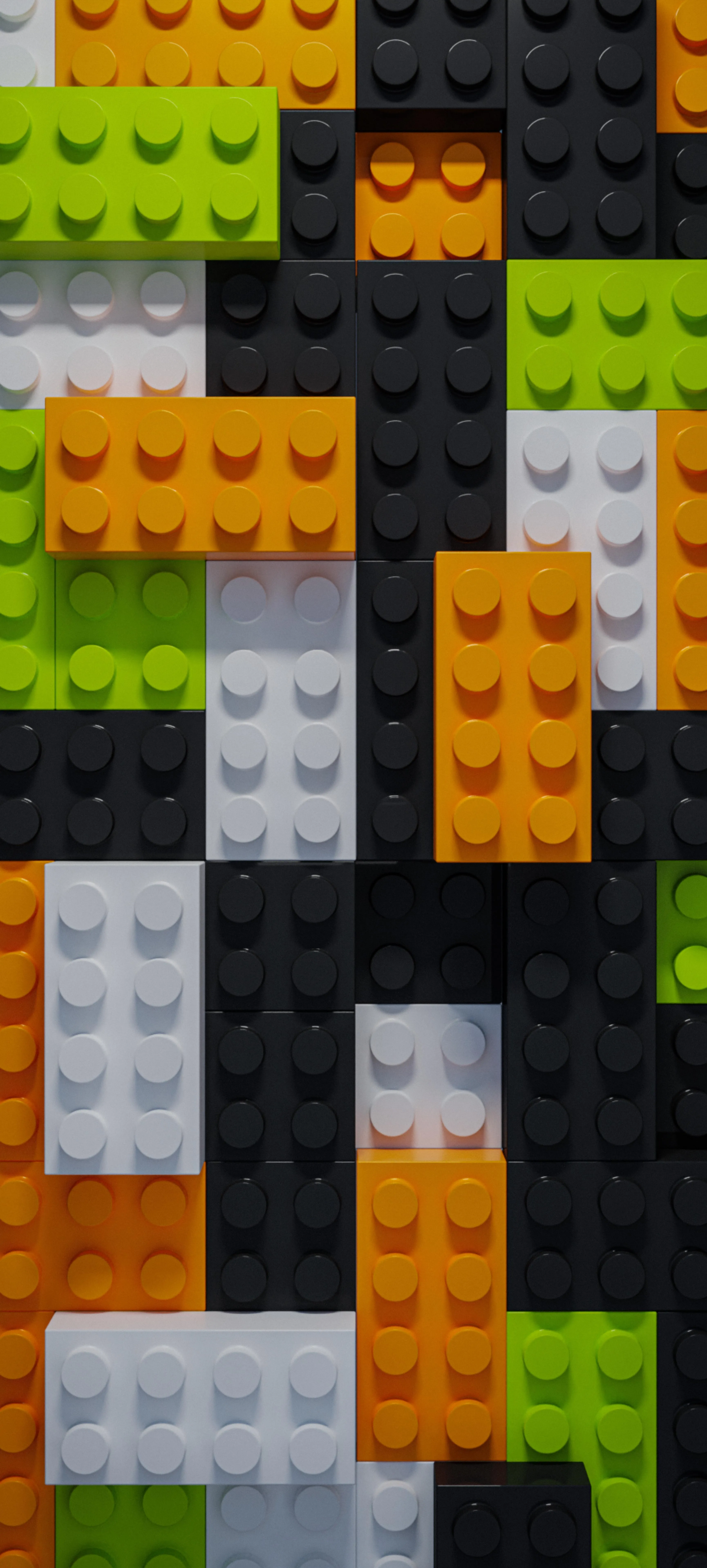 Colorful Lego Blocks Pattern for Creative Background Design