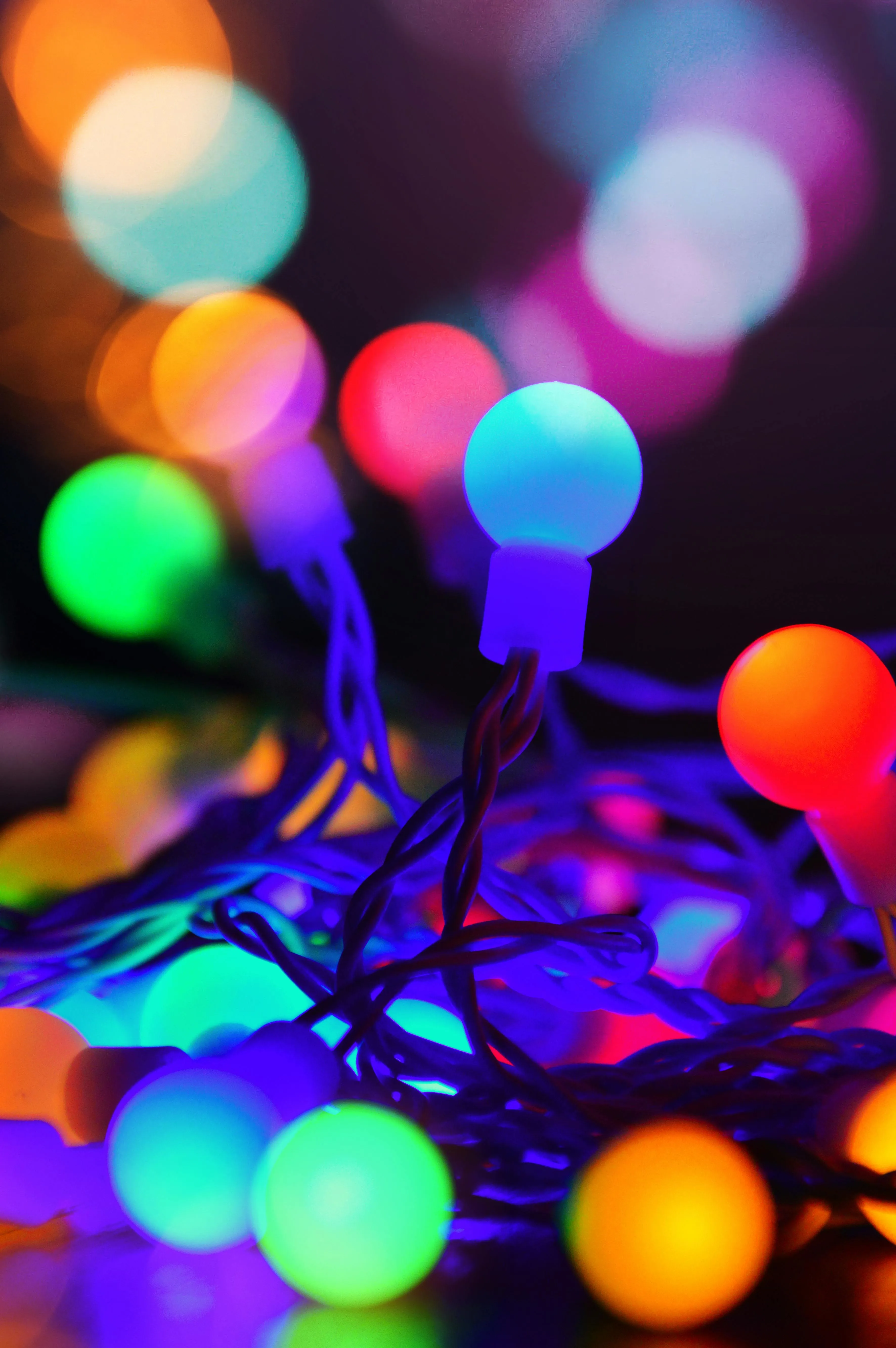 Colorful Light Bokeh Circles Artistic Background Wallpaper
