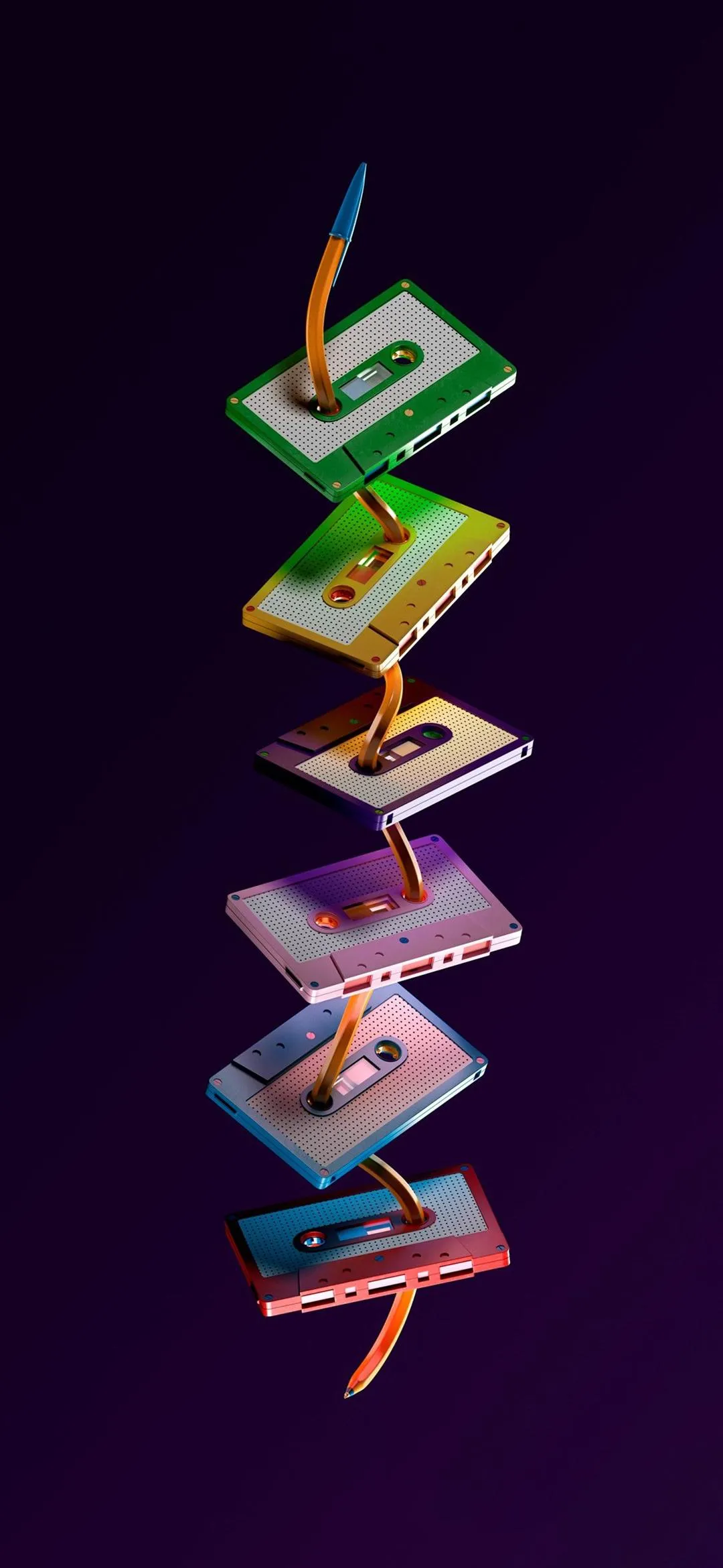 Colorful Origami Inspired Geometric Art Composition Image