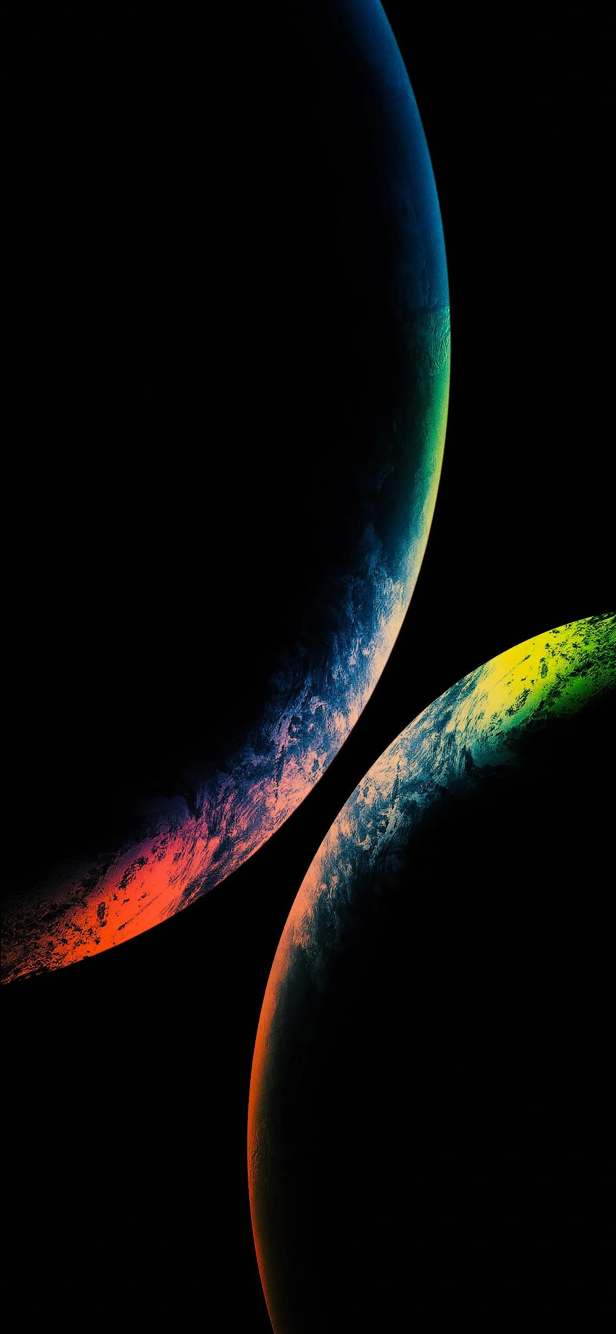 Colorful Planet Rings Art In Deep Cosmic Background
