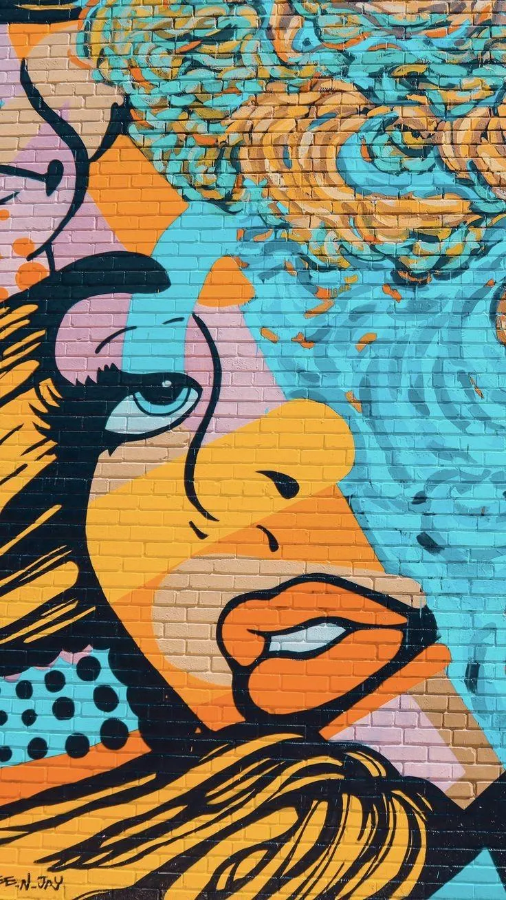 Colorful Pop Art Style Graffiti Wall Mobile Wallpaper