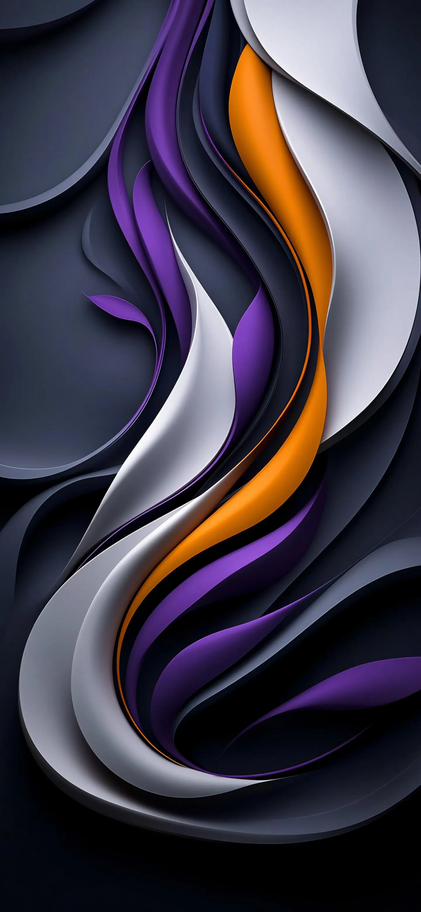 Colorful Silk Ribbon Twist in Abstract Style Wallpaper