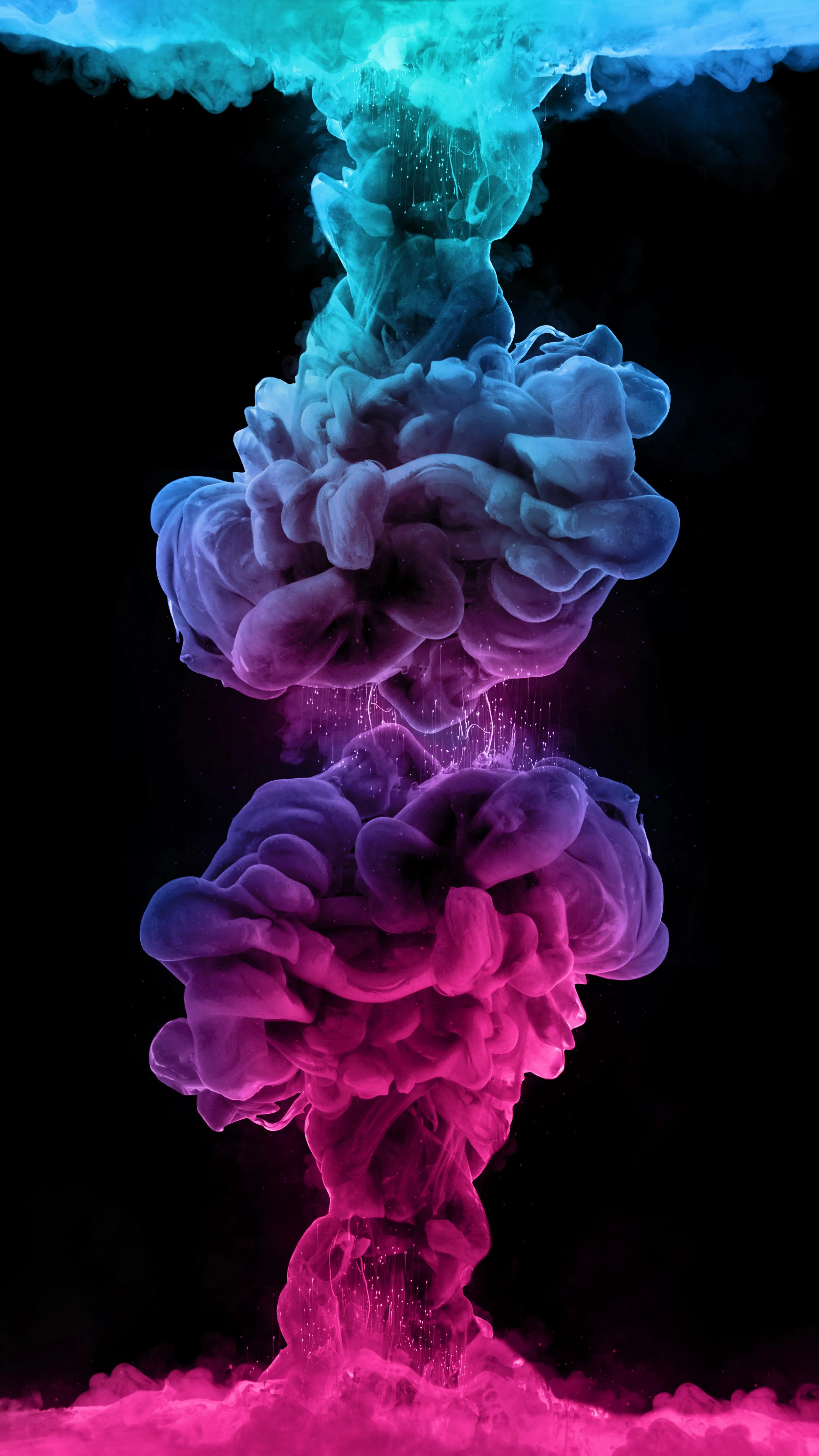 Colorful Smoke Plume Rising with Vivid Artistic Motion