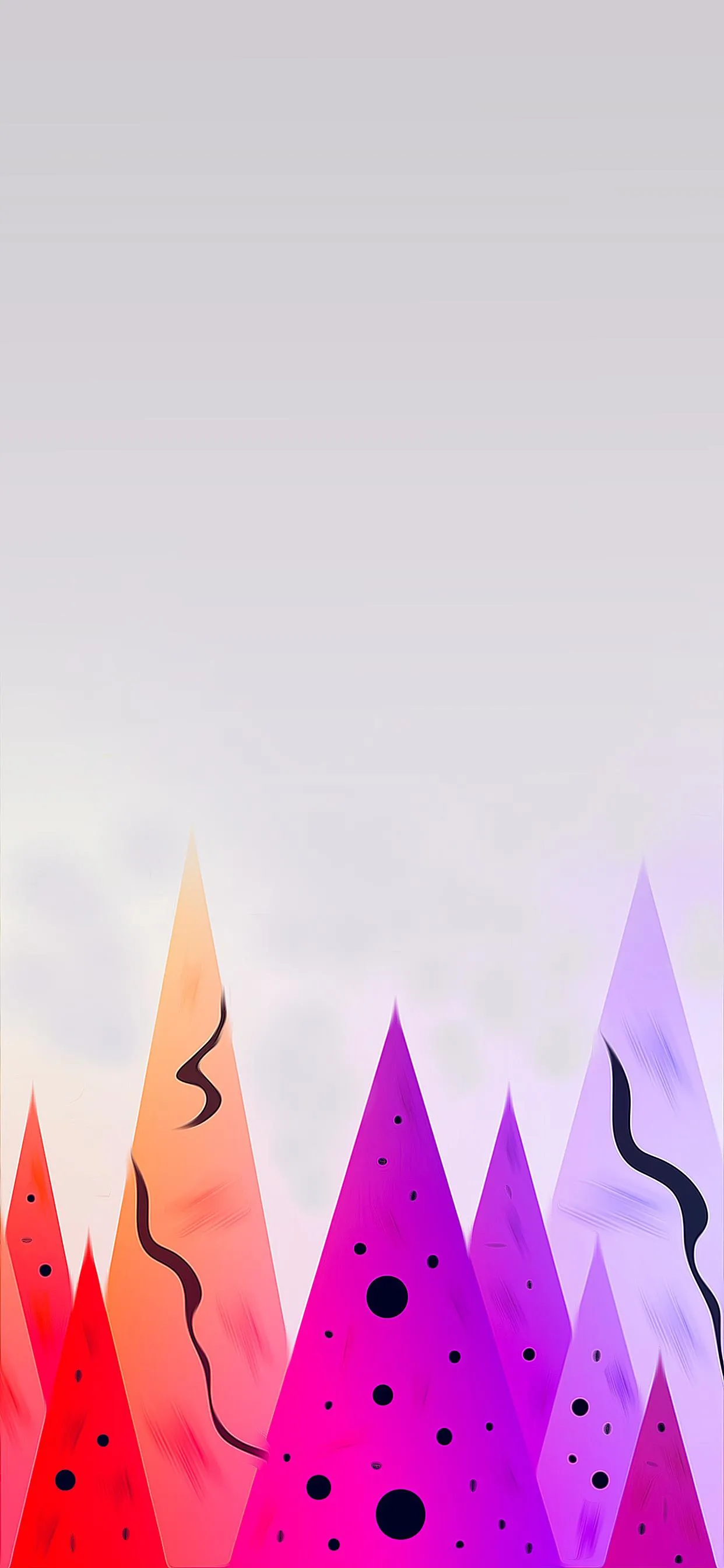 Colorful Triangular Shapes Art Mobile Background Wallpaper