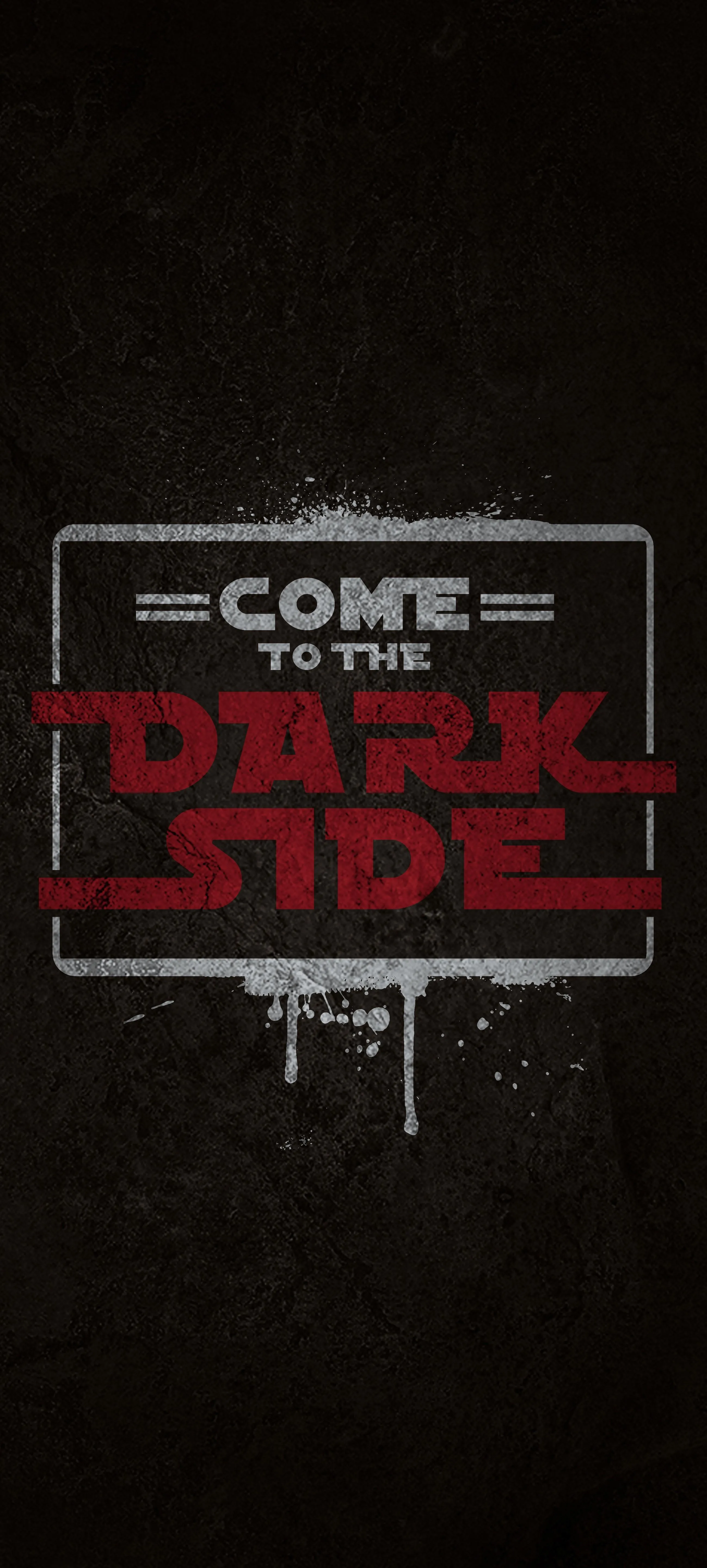 Come To The Dark Side Invitation in Bold Style Wallpaper