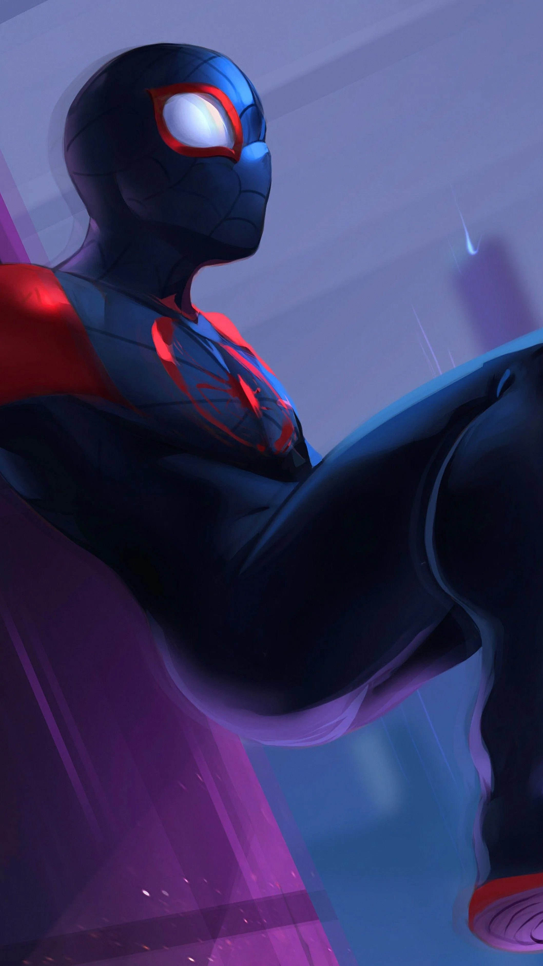 Comic Spider Hero Pose Art for Pixel 9 Pro Wallpaper