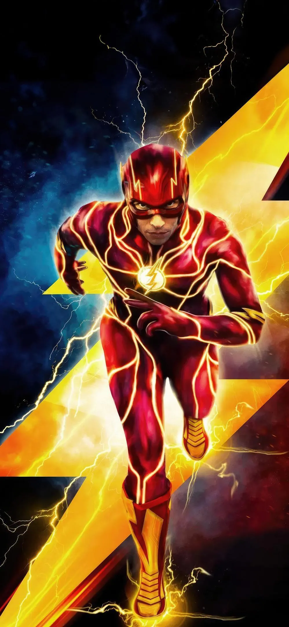 Comic Style Superhero Flash in Action Ready Stance