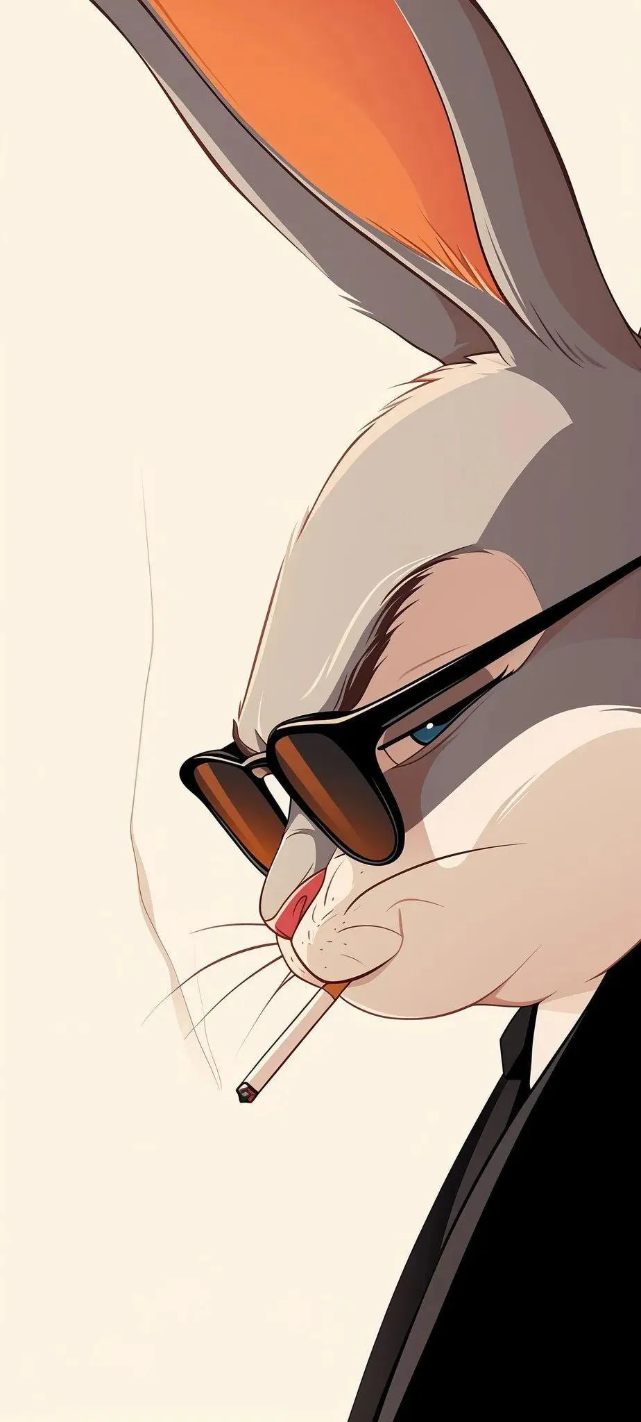 Confident Rabbit in Shades Showing Cool Attitude Wallpaper