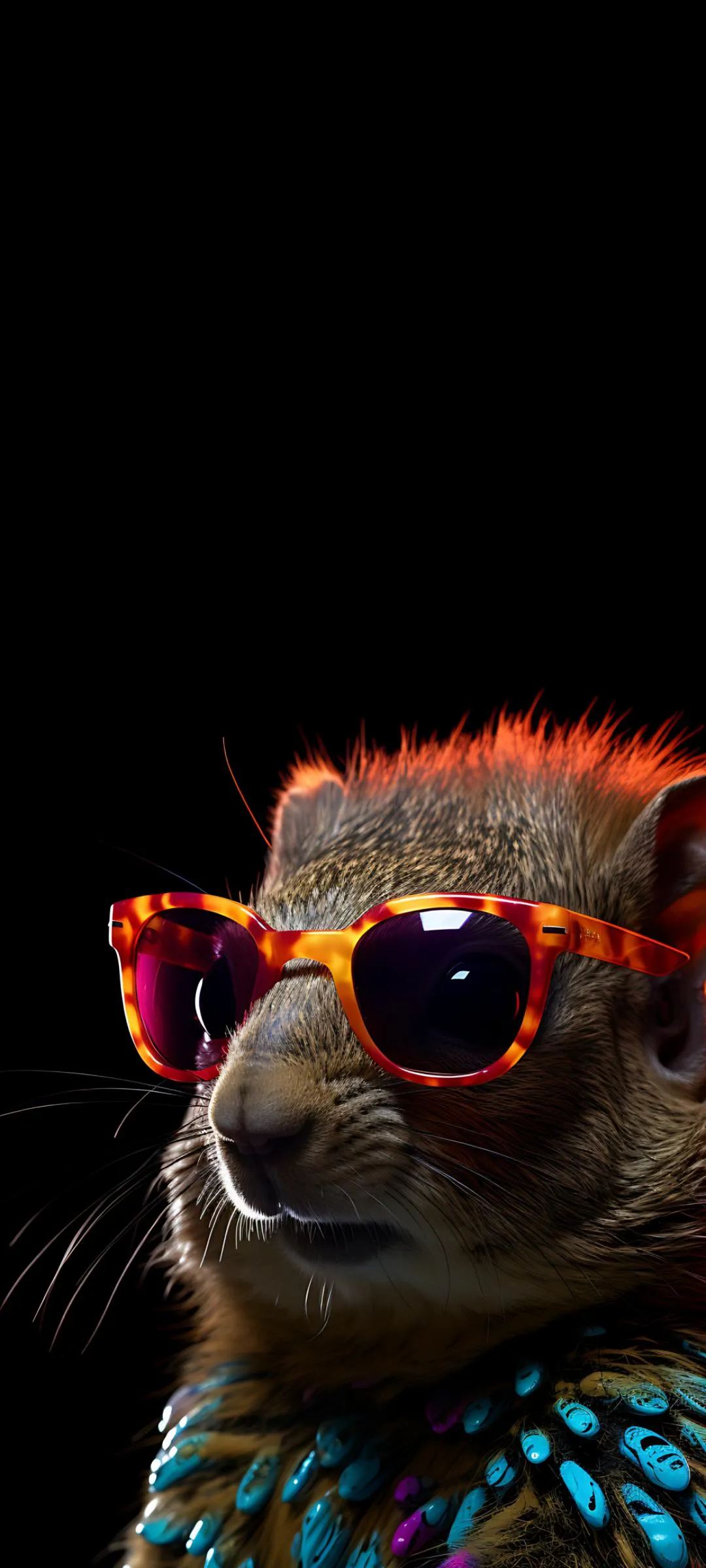 Cool Animal with Glasses Fun Mobile Wallpaper Design
