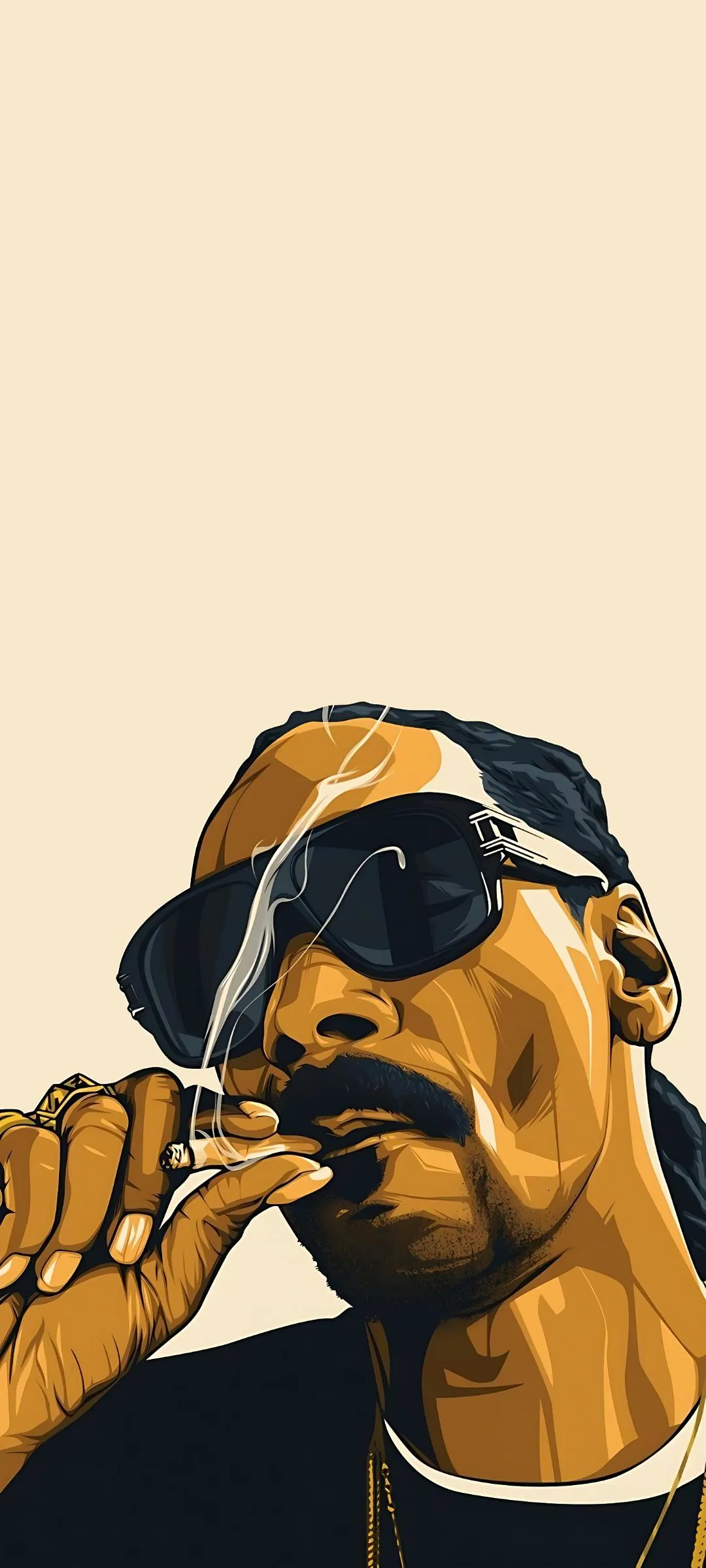 Cool Man Wearing Sunglasses in Retro Portrait Wallpaper