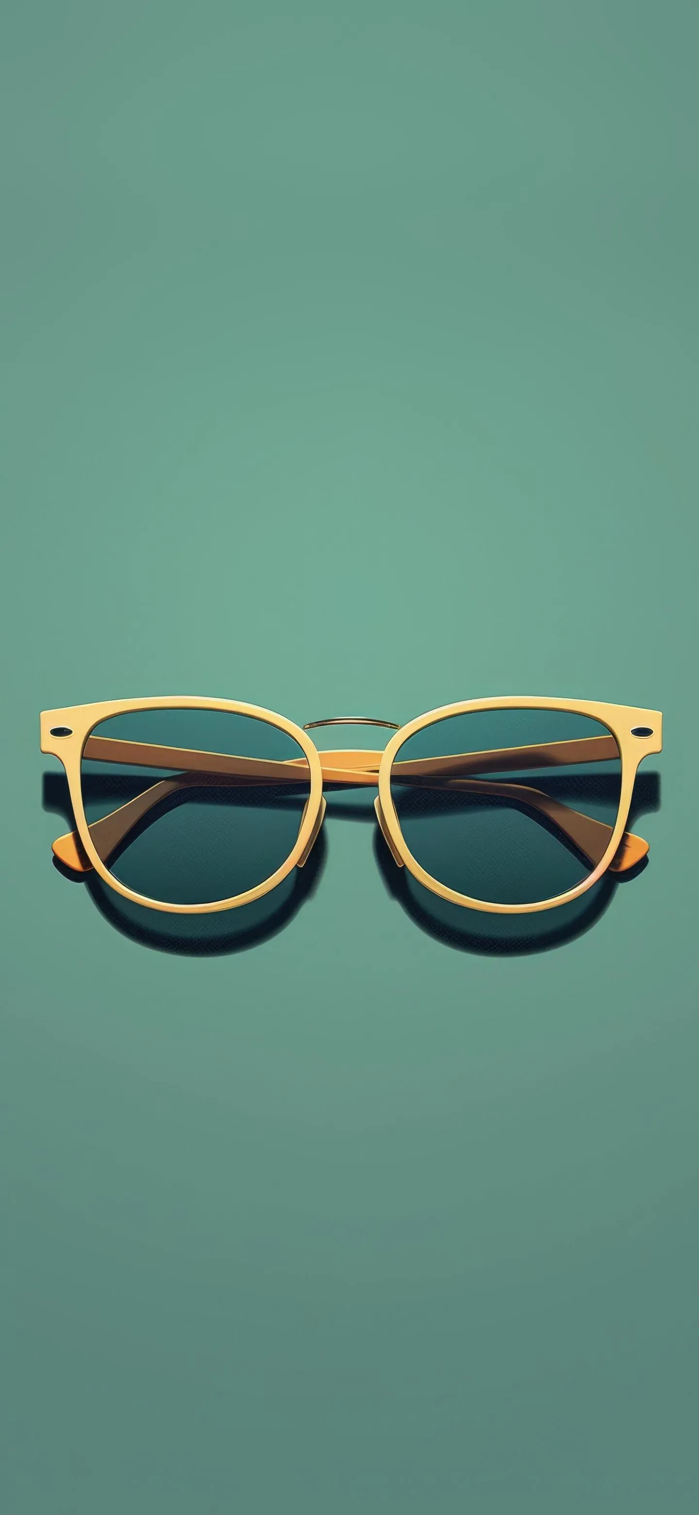 Cool Sunglasses on Green Minimal Background Style Wallpaper