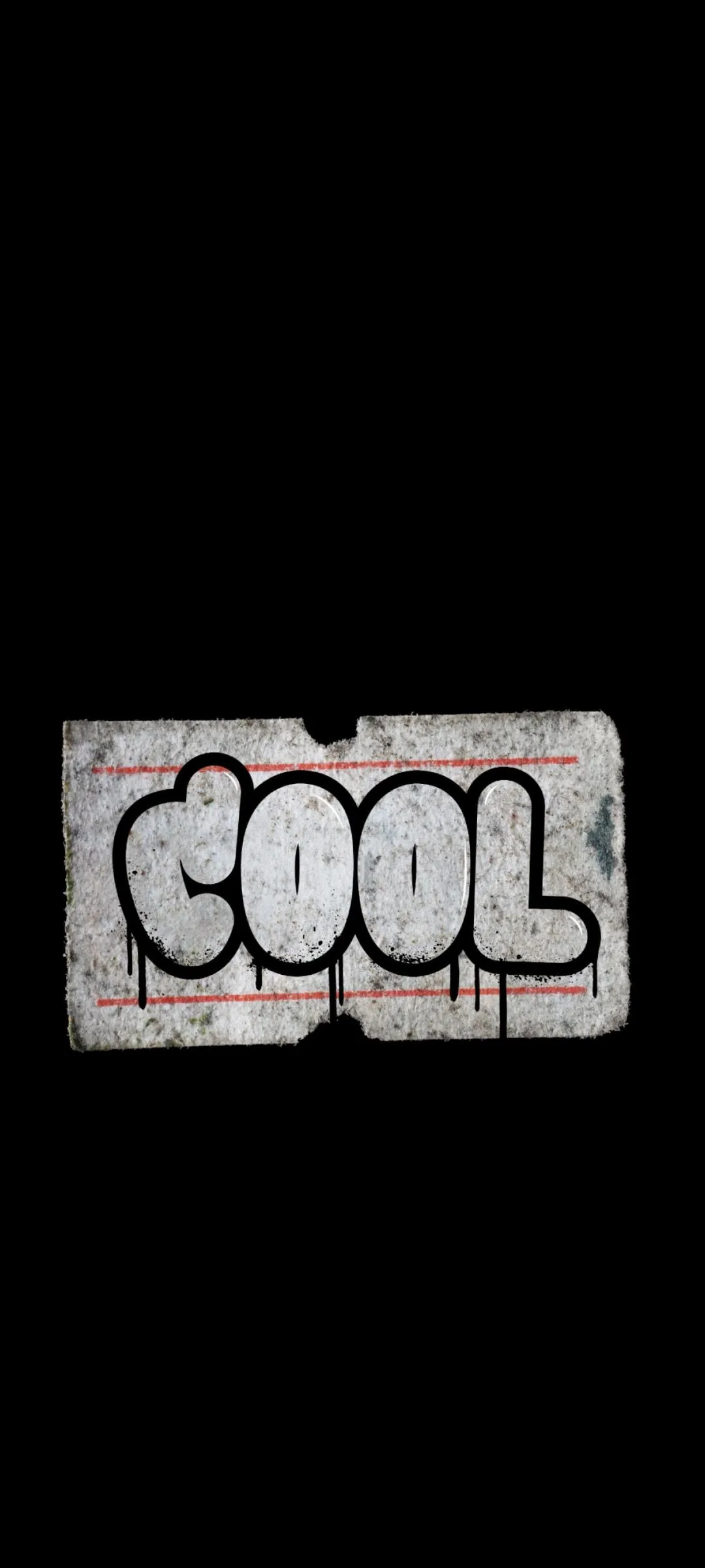 Cool Text Graphic on Black Bold Background Wallpaper