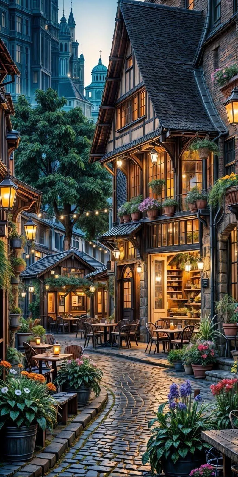 Cozy Cottage Lit Warmly Among Detailed Forest Scenery