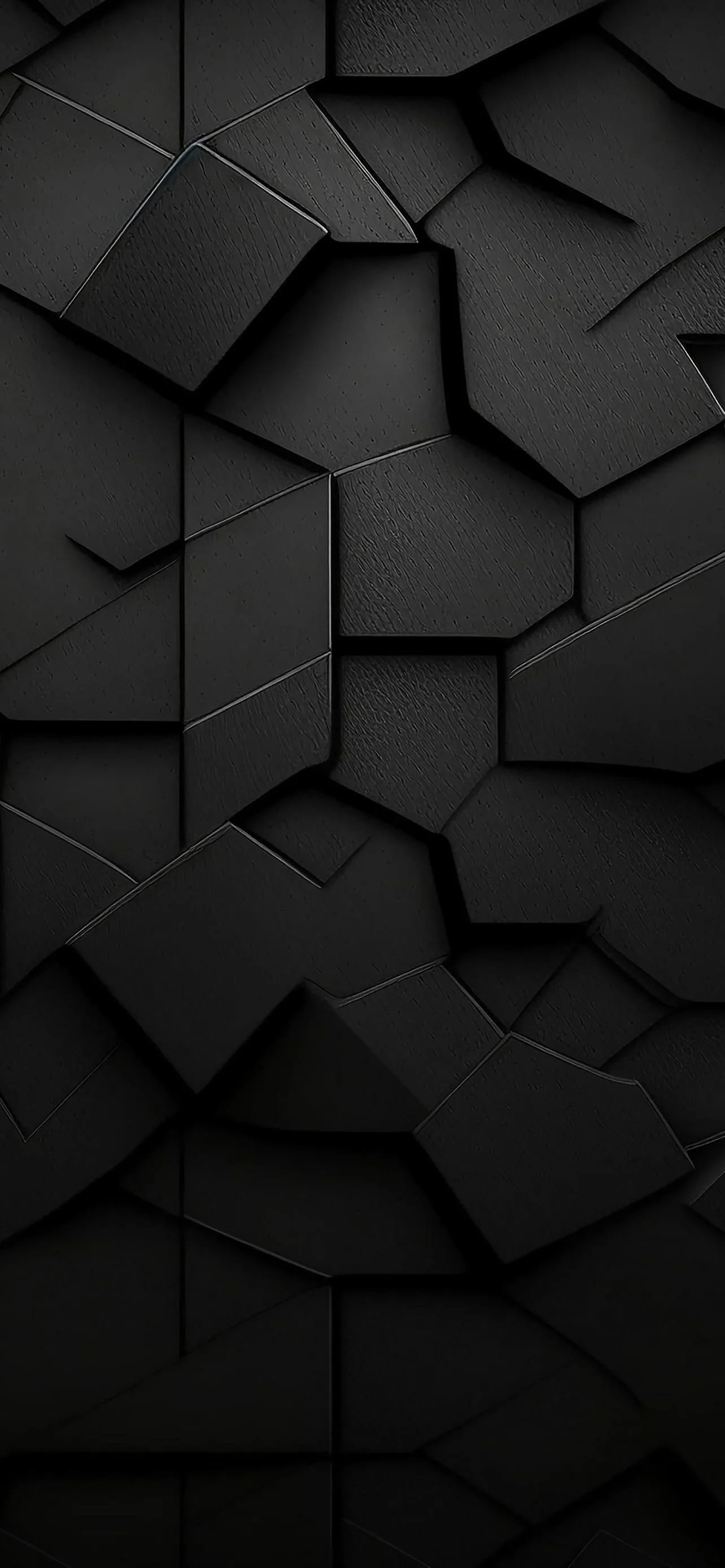 Cracked Tile Black Pattern Abstract High Detail Texture