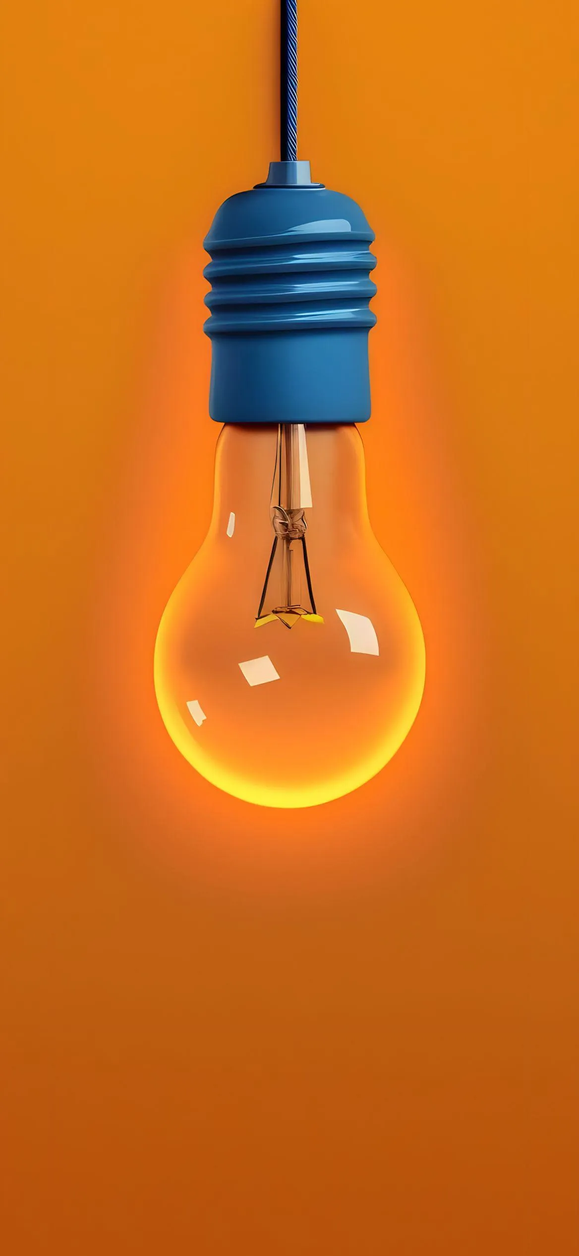 Creative Light Bulb Glowing with Bright Energy Wallpaper