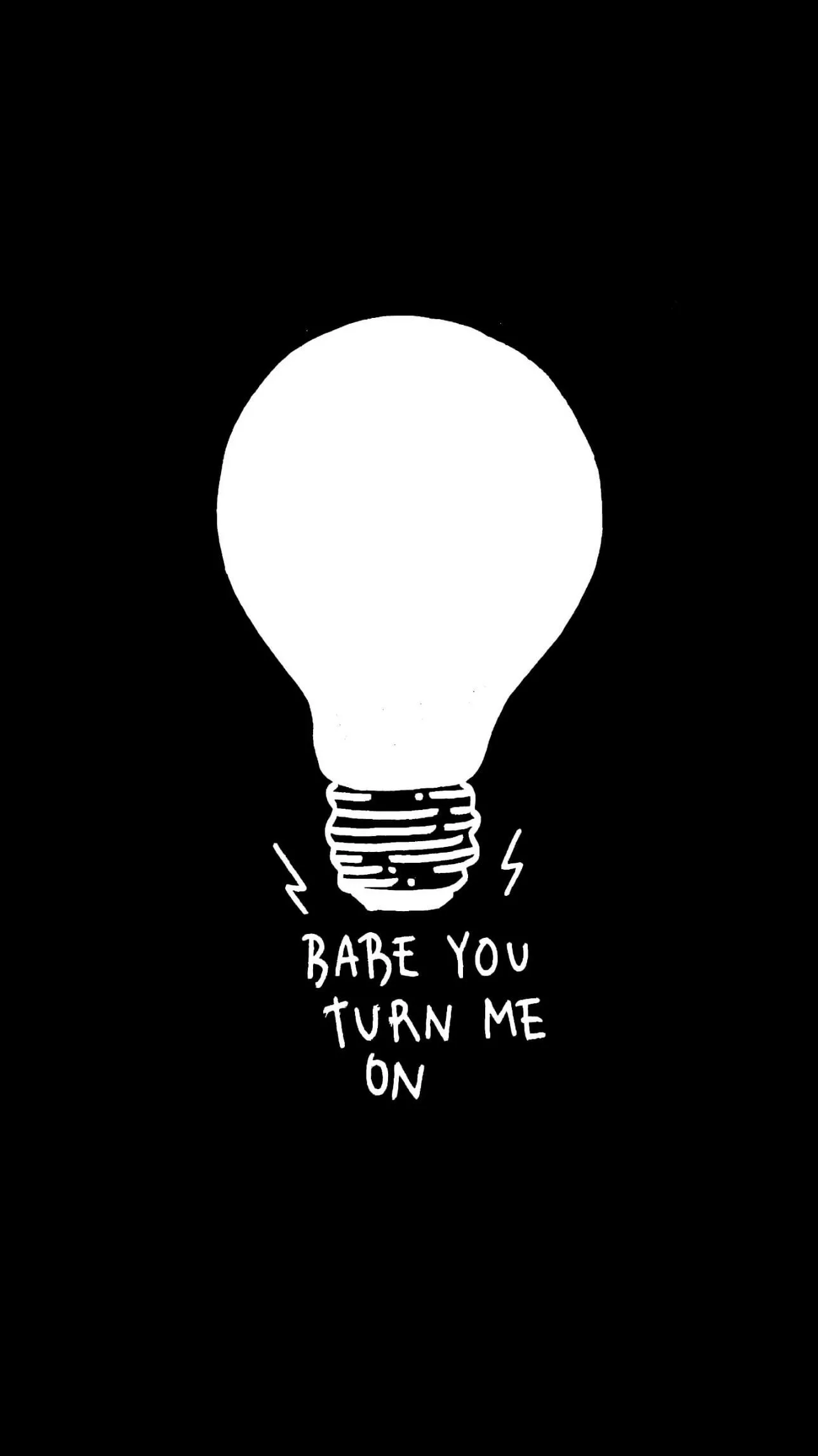 Creative Light Bulb Idea Minimal Black Background Wallpaper