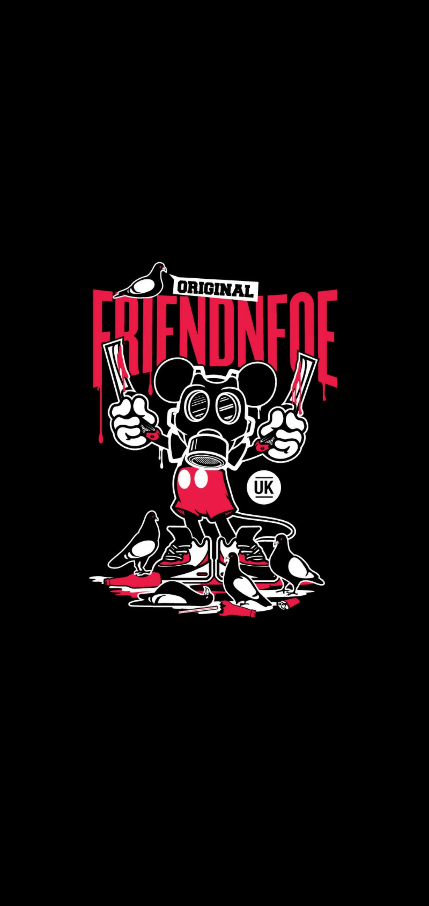 Creative Street Art Depicting Original Friend or Foe Design