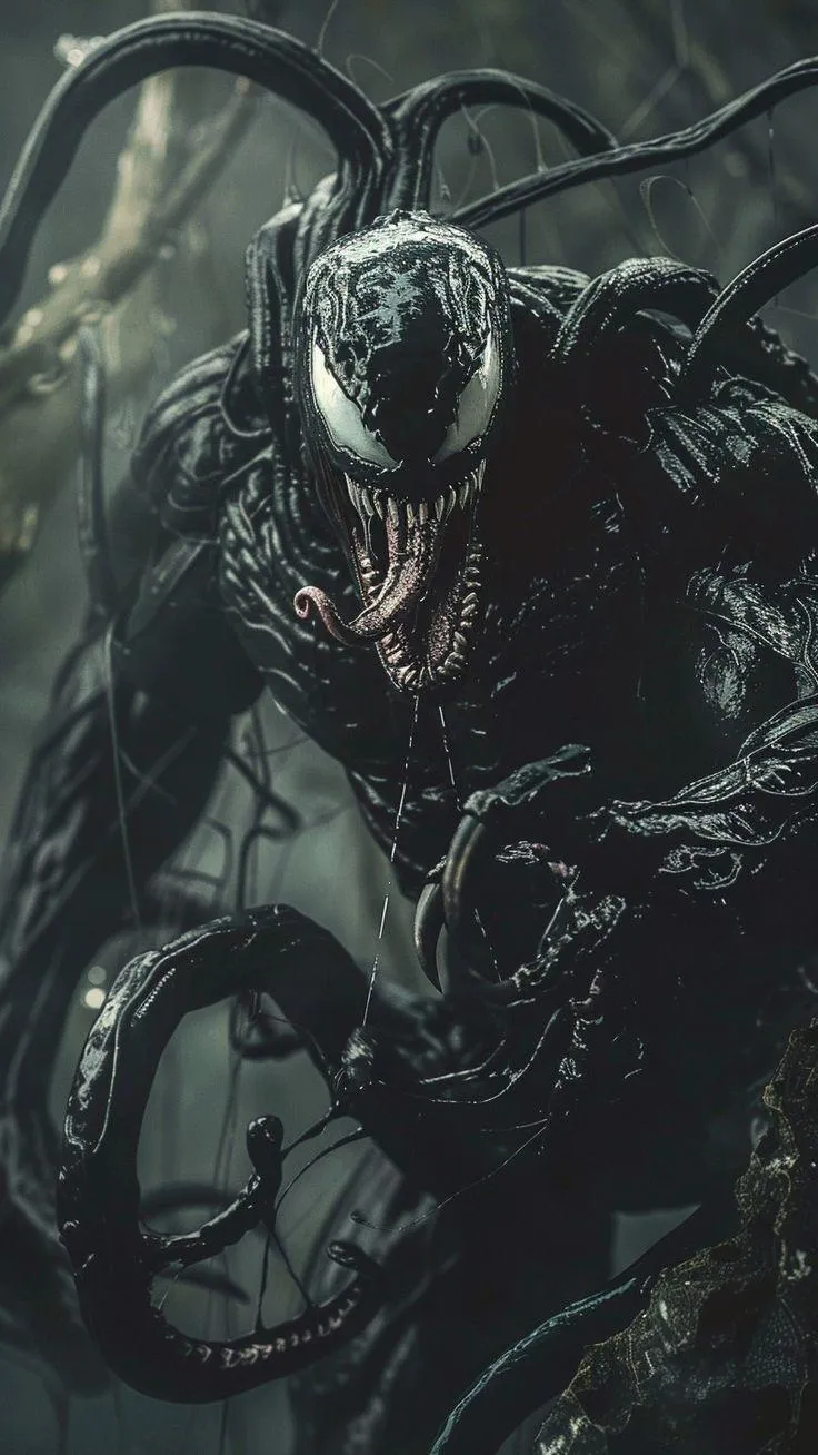 Creepy Dark Venom Inspired Creature Mobile HD Wallpaper