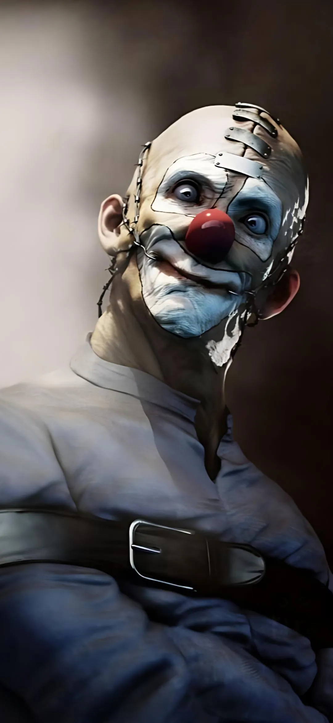 Creepy Painted Joker Face Dark Realistic Mobile Wallpaper