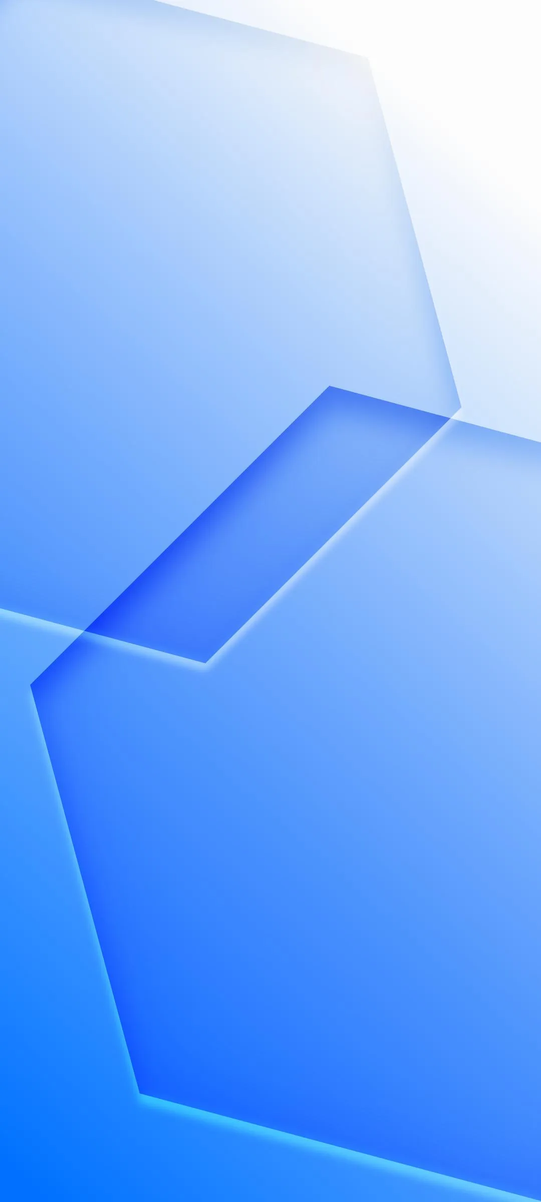 Crystal Blue Polygon Shapes for Digital Art Display Image