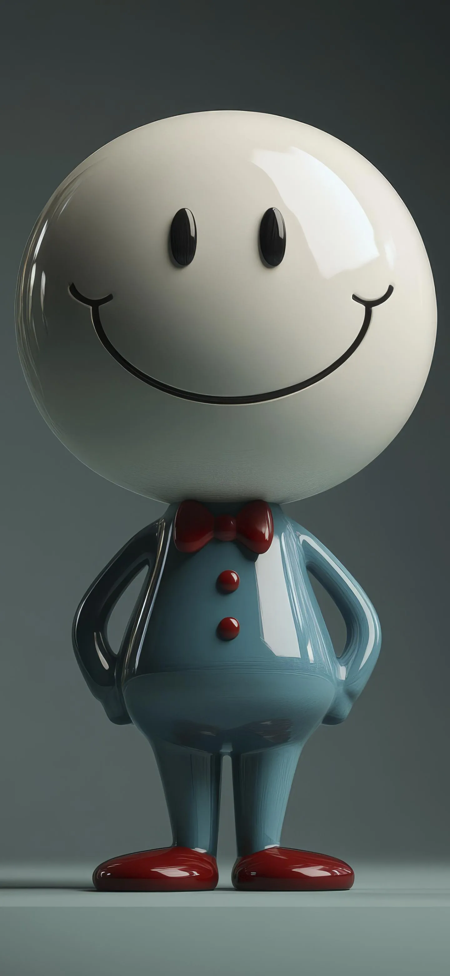 Cute 3D Smiley Emoji Character Smiling with Joy Wallpaper