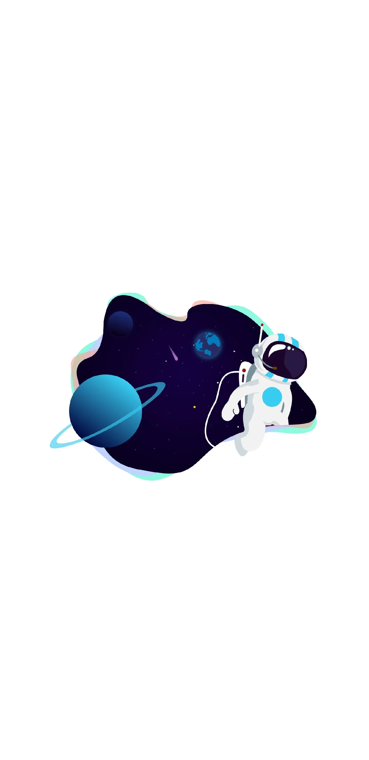 Cute Astronaut Digital Art White Background Wallpaper