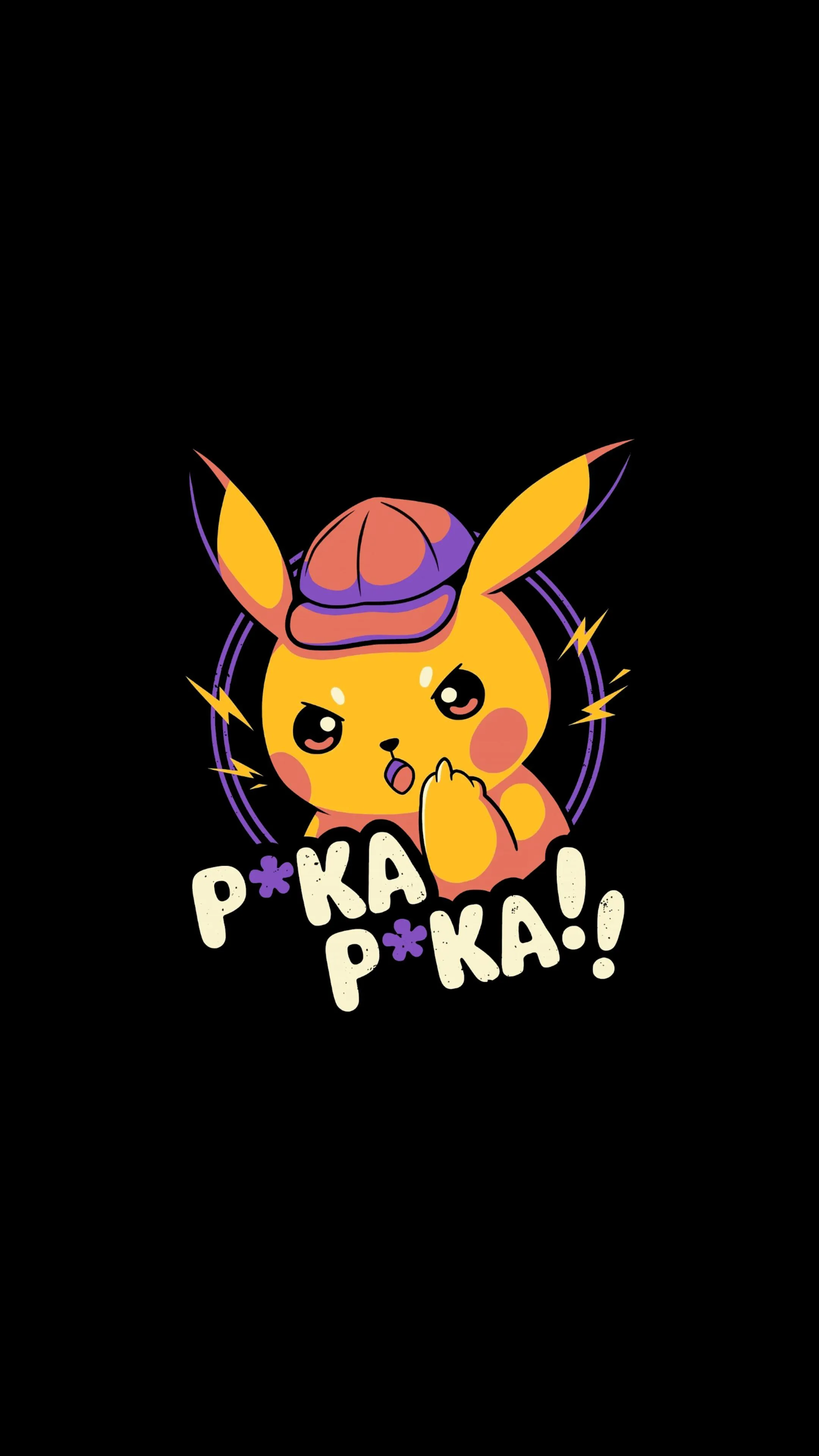 Cute Electric Mouse Character Art Mobile Wallpaper