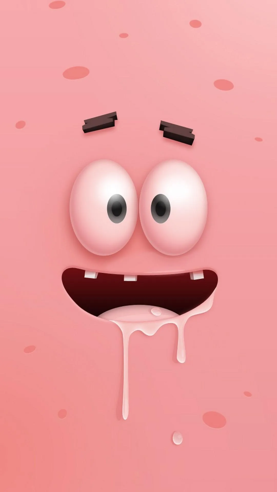 Cute Pink Cartoon Character Dripping Ice Cream Wallpaper