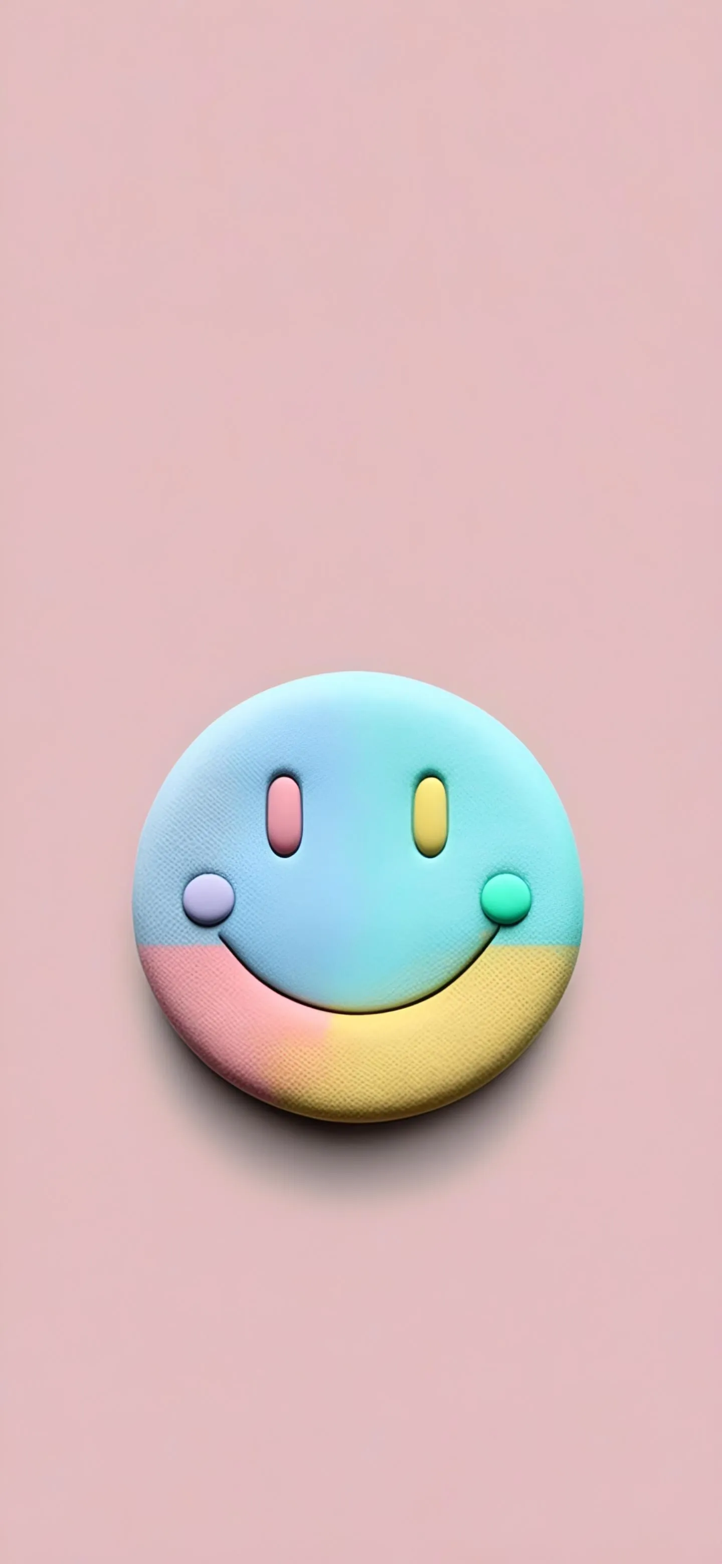Cute Smiley Face Minimalist Pink Backdrop Mobile Wallpaper