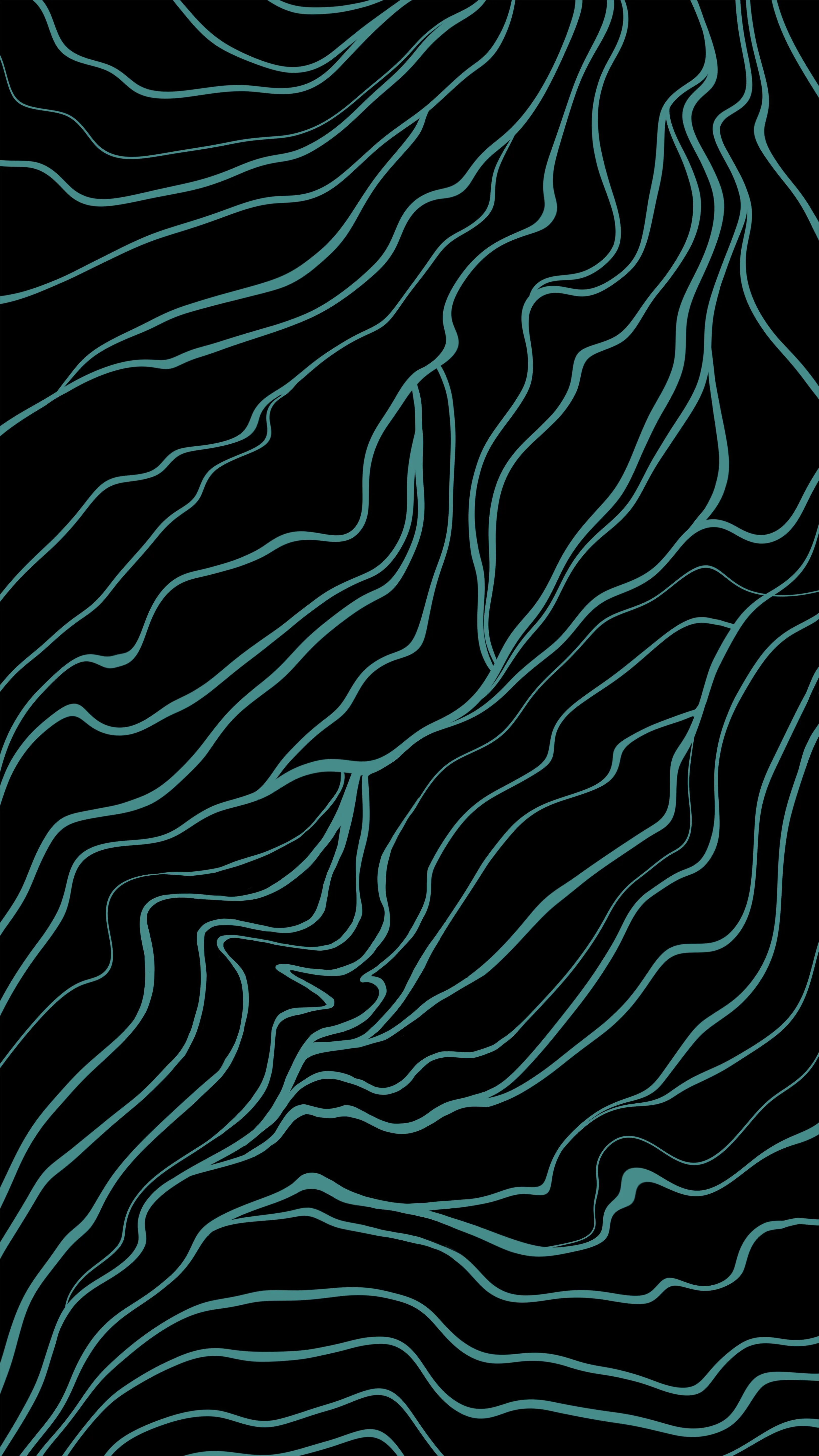 Dark Abstract Lines Forming Intricate Flowing Design