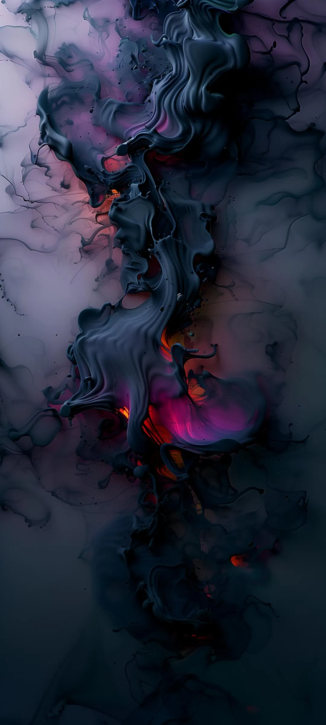 Dark Abstract Smoke Effect with Fiery Elements Wallpaper
